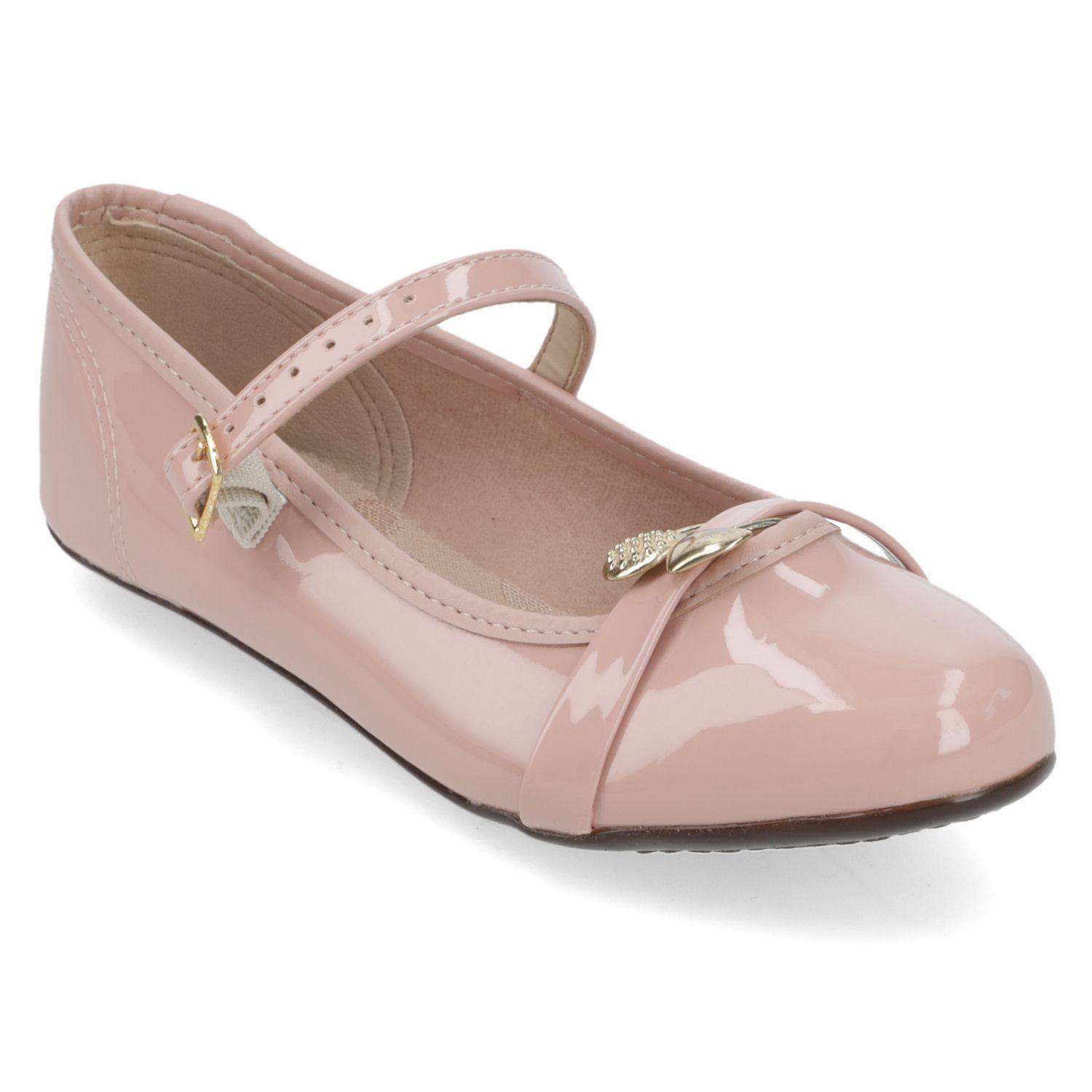 Sandalia Ballerina Charol Rosado con Correa Molekinha-0