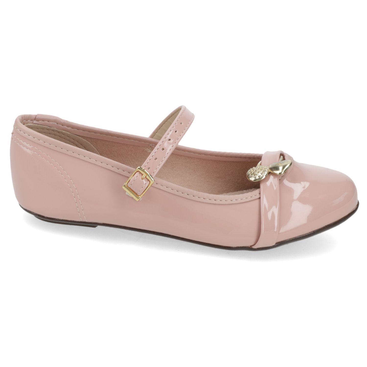 Sandalia Ballerina Charol Rosado con Correa Molekinha-1