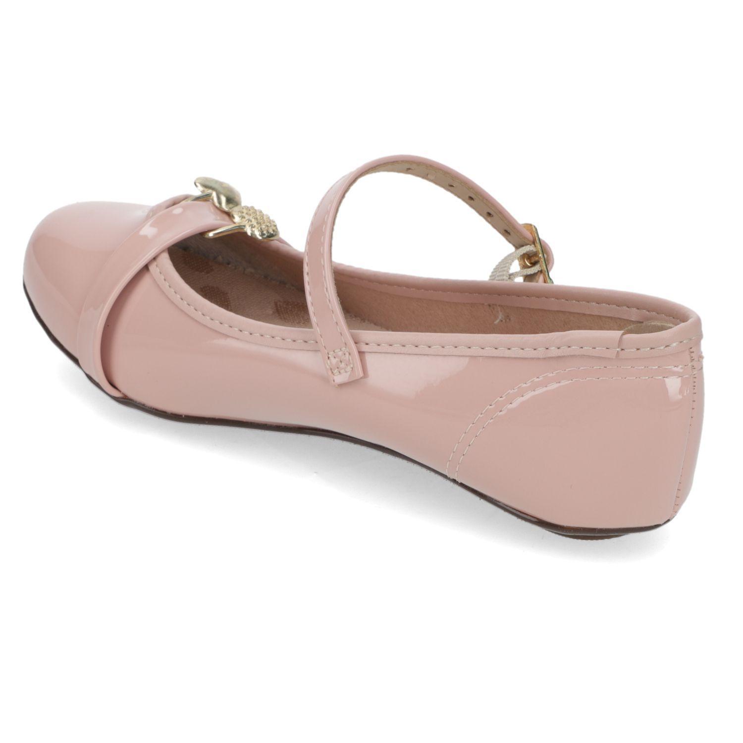 Sandalia Ballerina Charol Rosado con Correa Molekinha-3