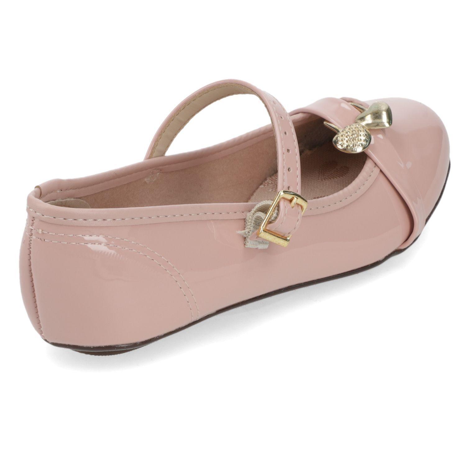 Sandalia Ballerina Charol Rosado con Correa Molekinha-4