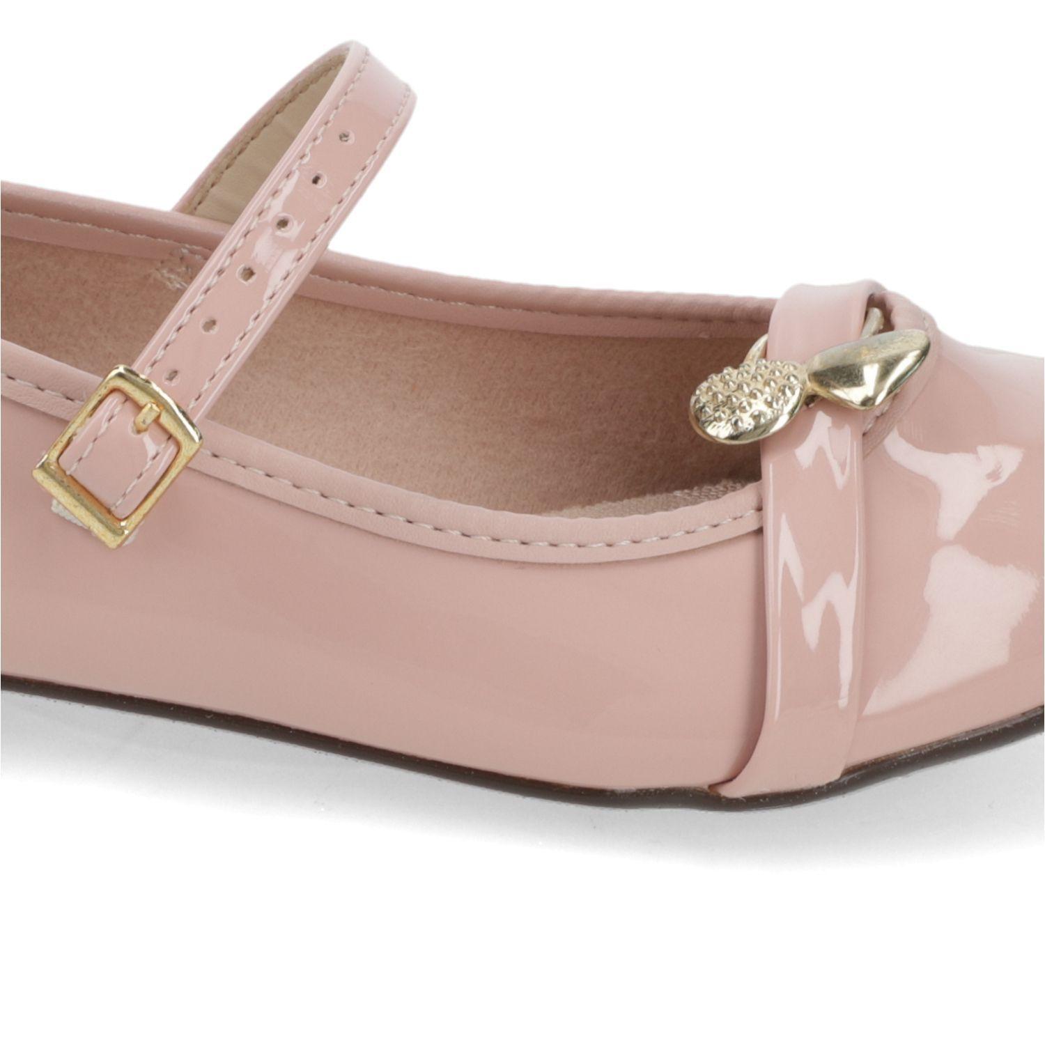 Sandalia Ballerina Charol Rosado con Correa Molekinha-5
