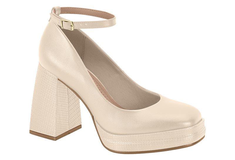 Stiletto Beira Rio Crema Taco 13 Cm-0