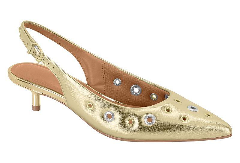 Stiletto Vizzano Dorado Metalico Taco 3 Cm-0