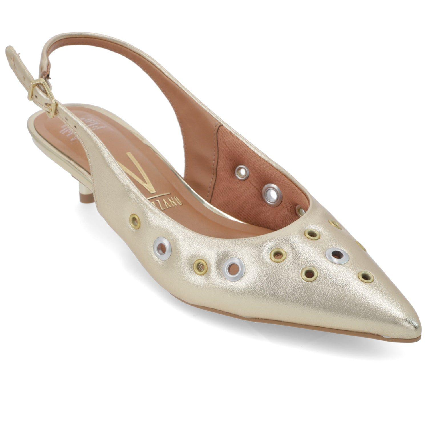 Stiletto Taco Aguja Dorado Vizzano-0