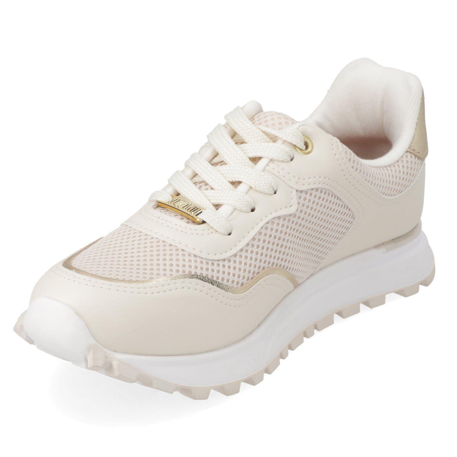 Zapatilla Mujer Vizzano Blanca con Detalles Dorados-2