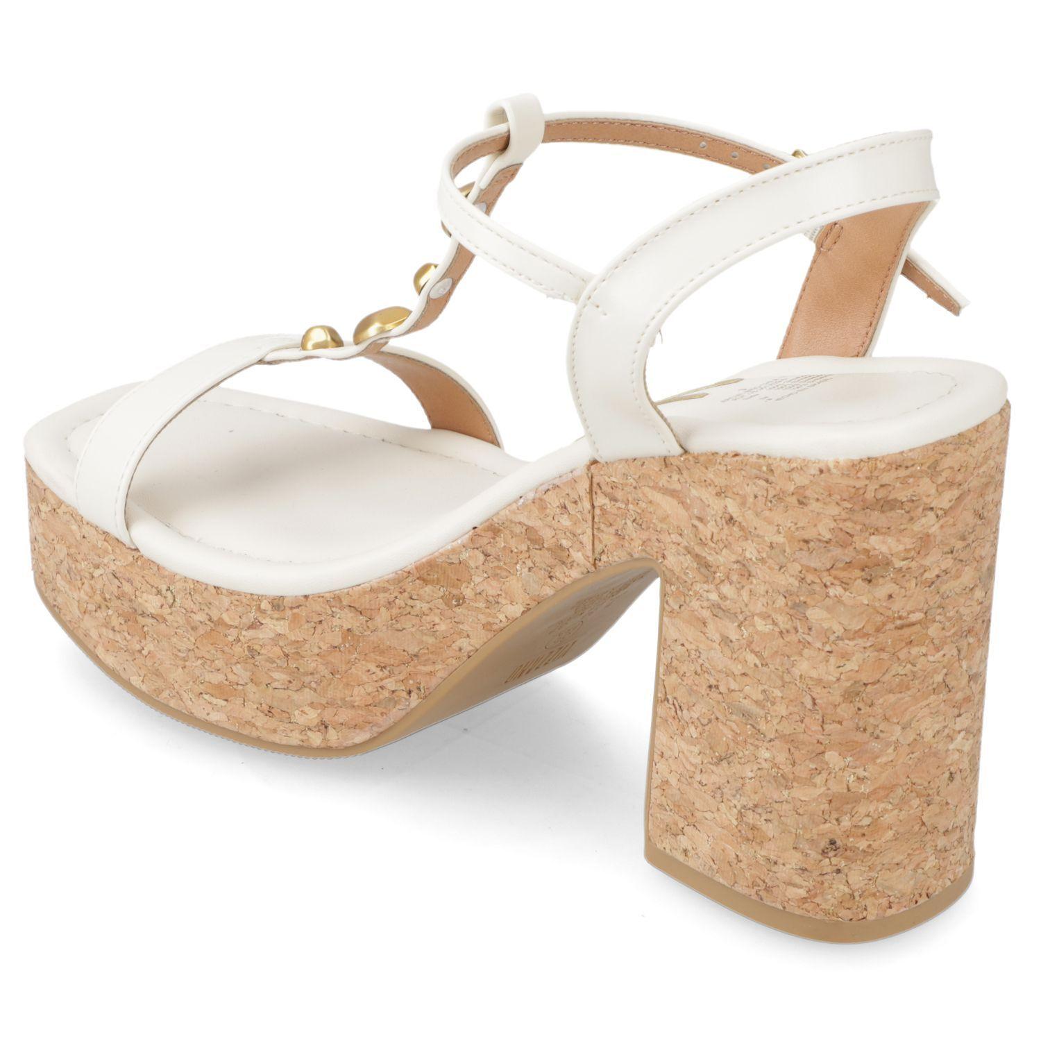 Sandalia Taco Ancho Alto Blanco OFF Vizzano Ecocuero-3