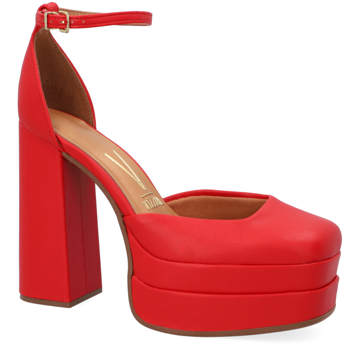 Maxi Plataforma Eco Cuero Rojo-1
