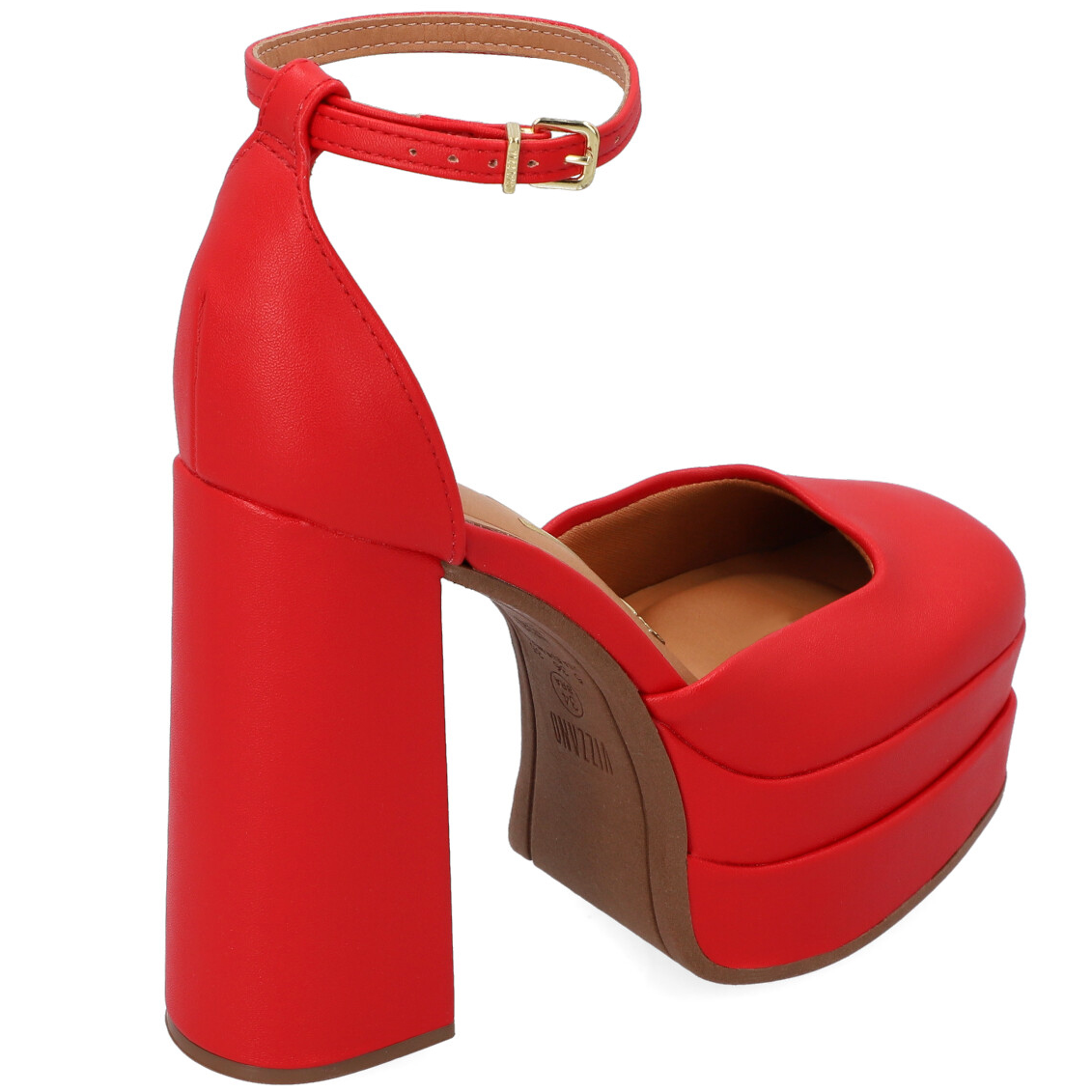 Maxi Plataforma Eco Cuero Rojo-2