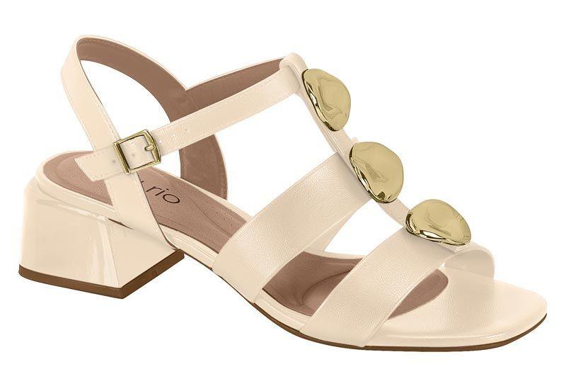 Sandalia Taco Beira Rio 16808 Crema-6