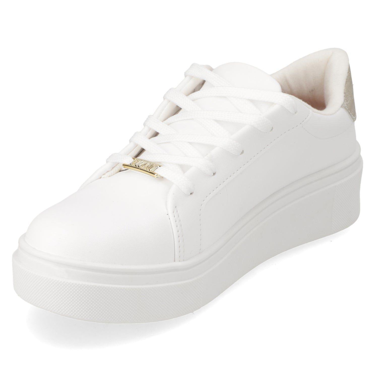 Zapatillas Casuales Blancas Con Dorado Vizzano-2