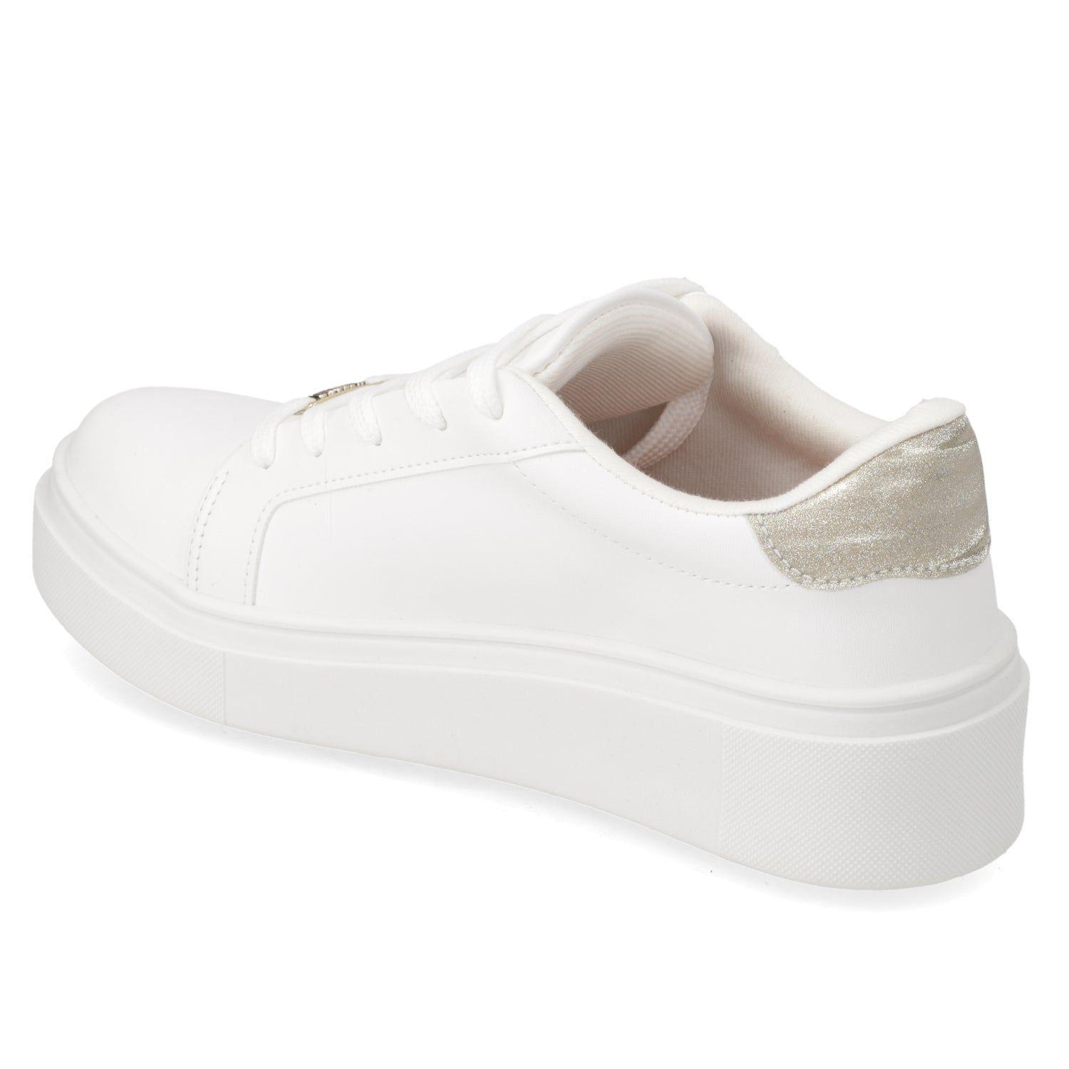 Zapatillas Casuales Blancas Con Dorado Vizzano-3