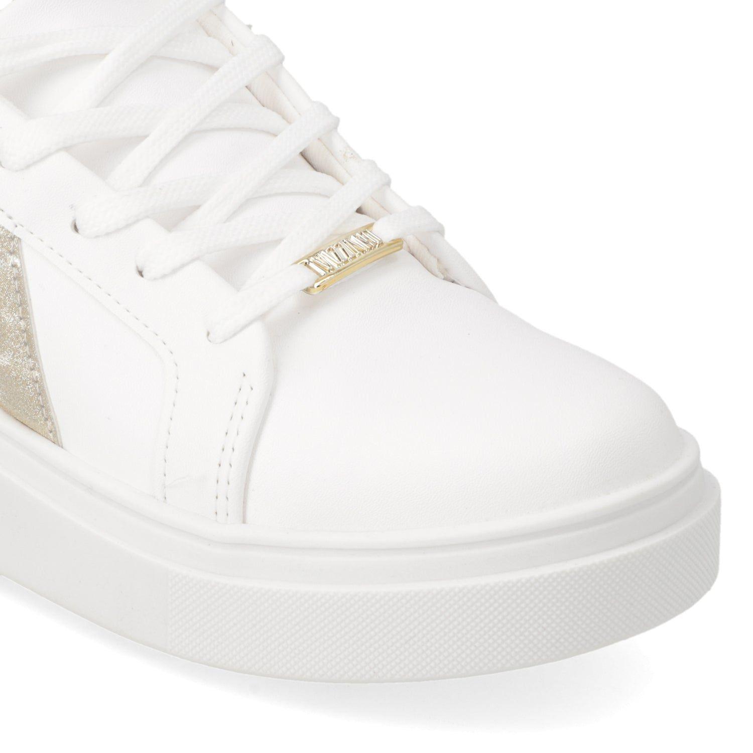 Zapatillas Casuales Blancas Con Dorado Vizzano-5