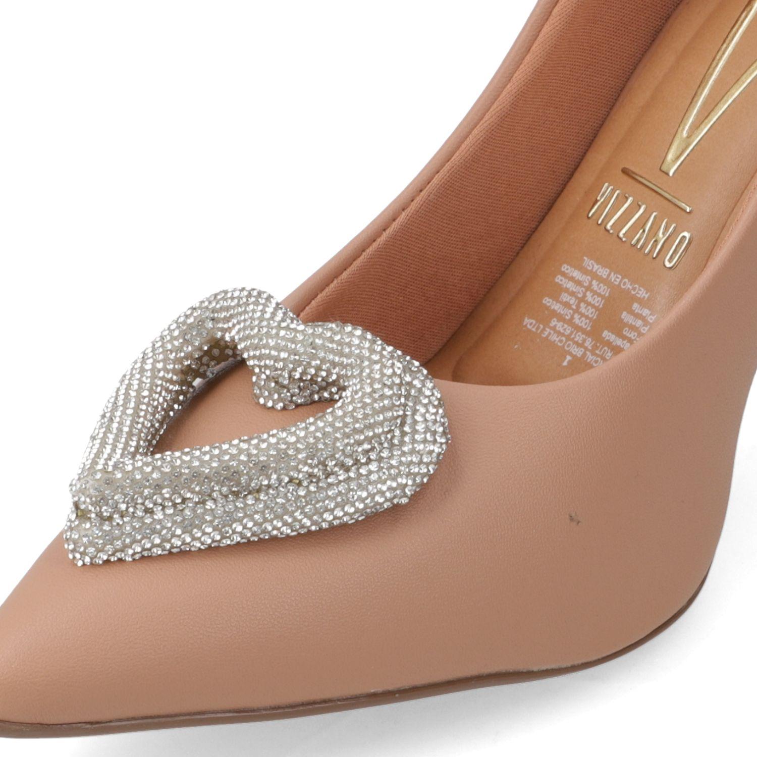 Zapato Para Mujer Taco Aguja Stiletto Nude 1184-1 - Vizzano-5