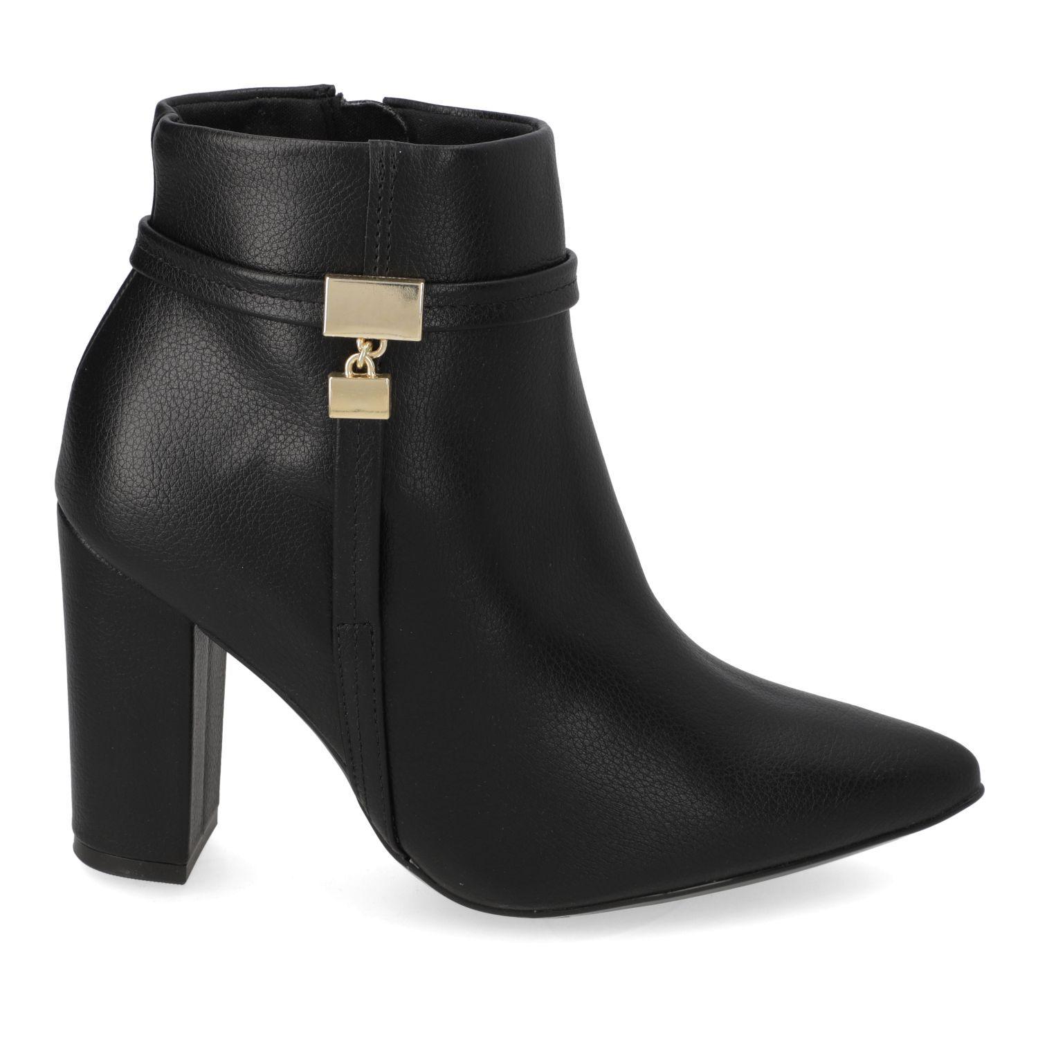Botin Vizzano Taco Ancho 10 cm Negro -1