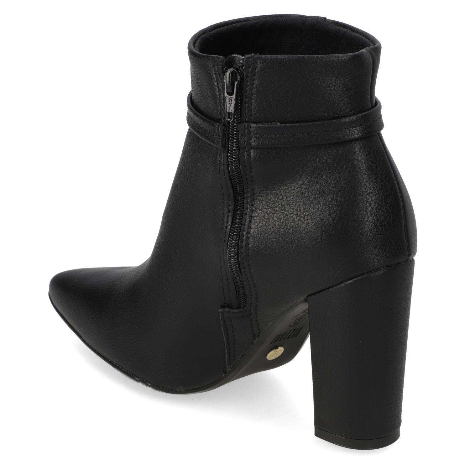 Botin Vizzano Taco Ancho 10 cm Negro -3