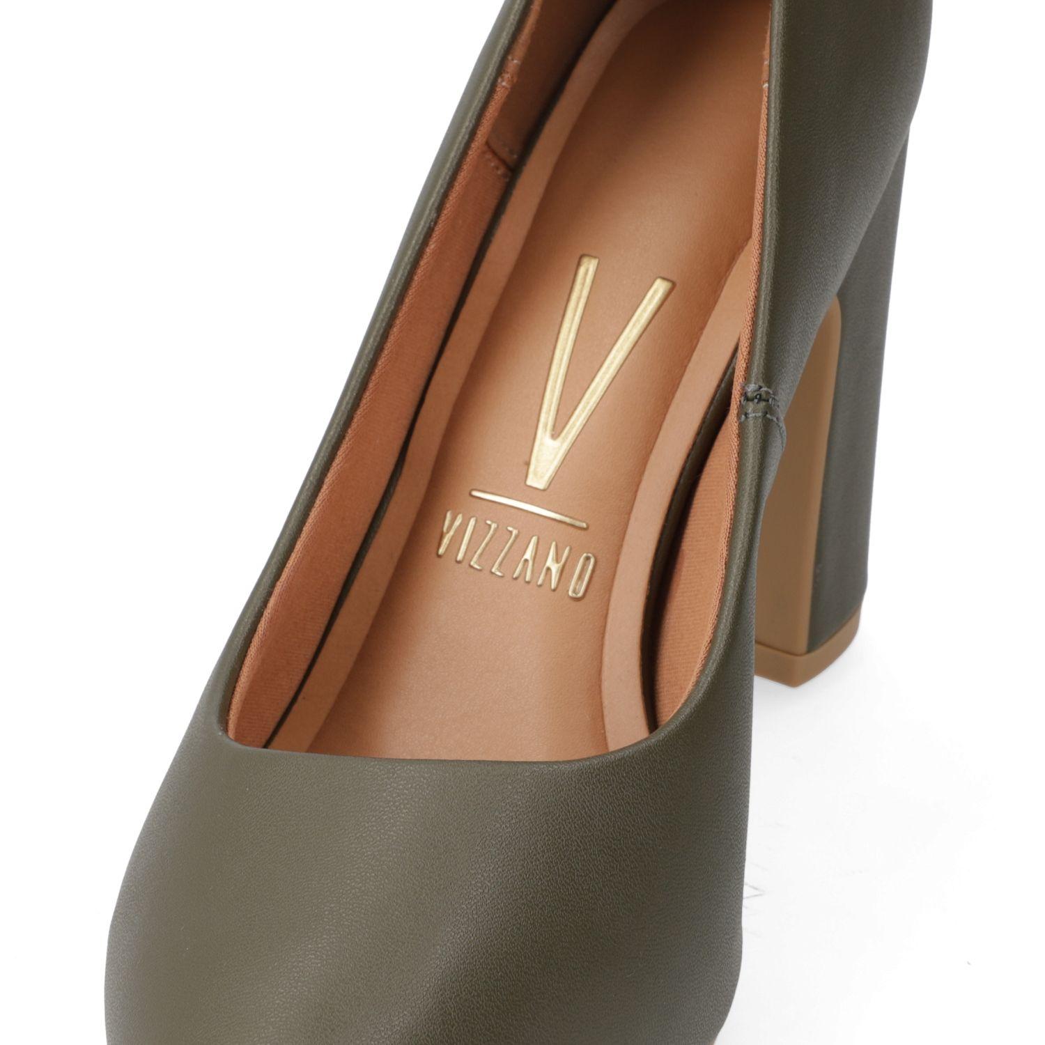 Zapato Taco Vizzano Verde Taco 10 Cm Efecto Cuero-4