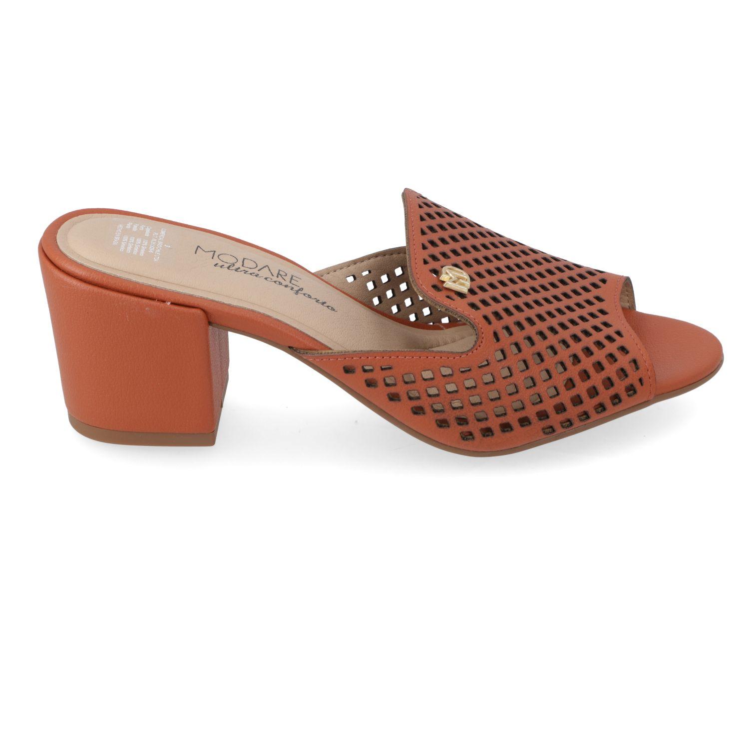 Sandalia Taco Modare Camel 15466-0