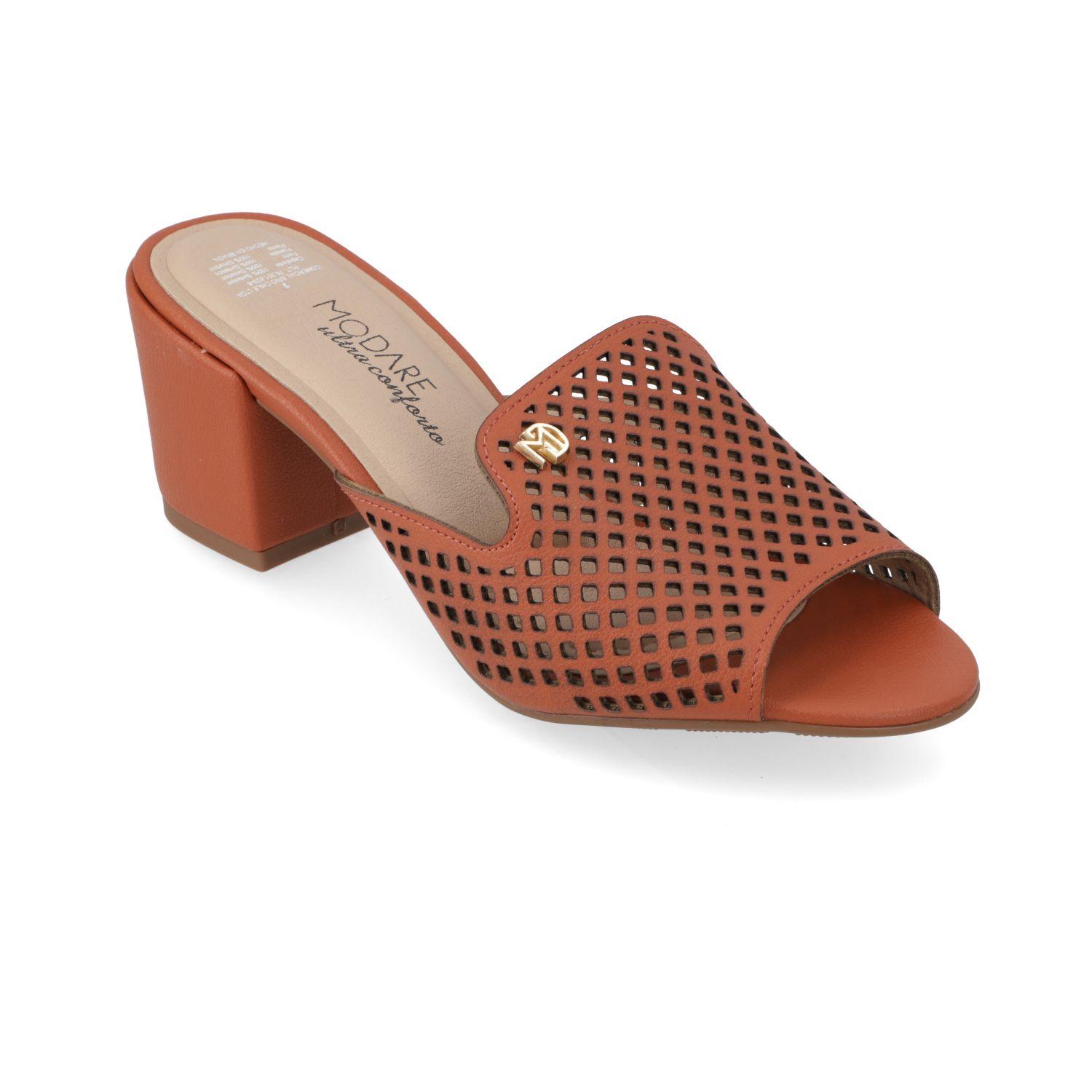 Sandalia Taco Modare Camel 15466-1