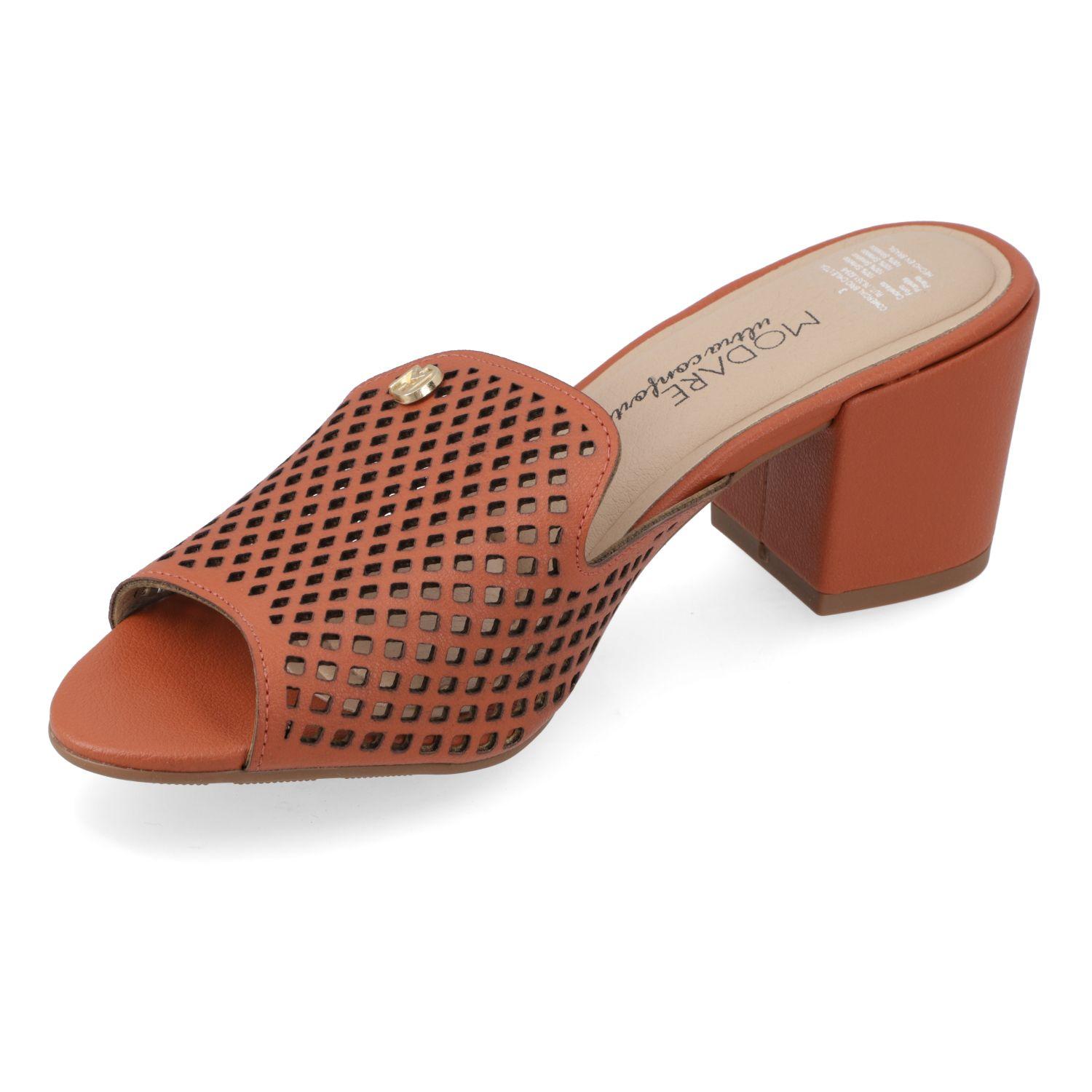 Sandalia Taco Modare Camel 15466-2