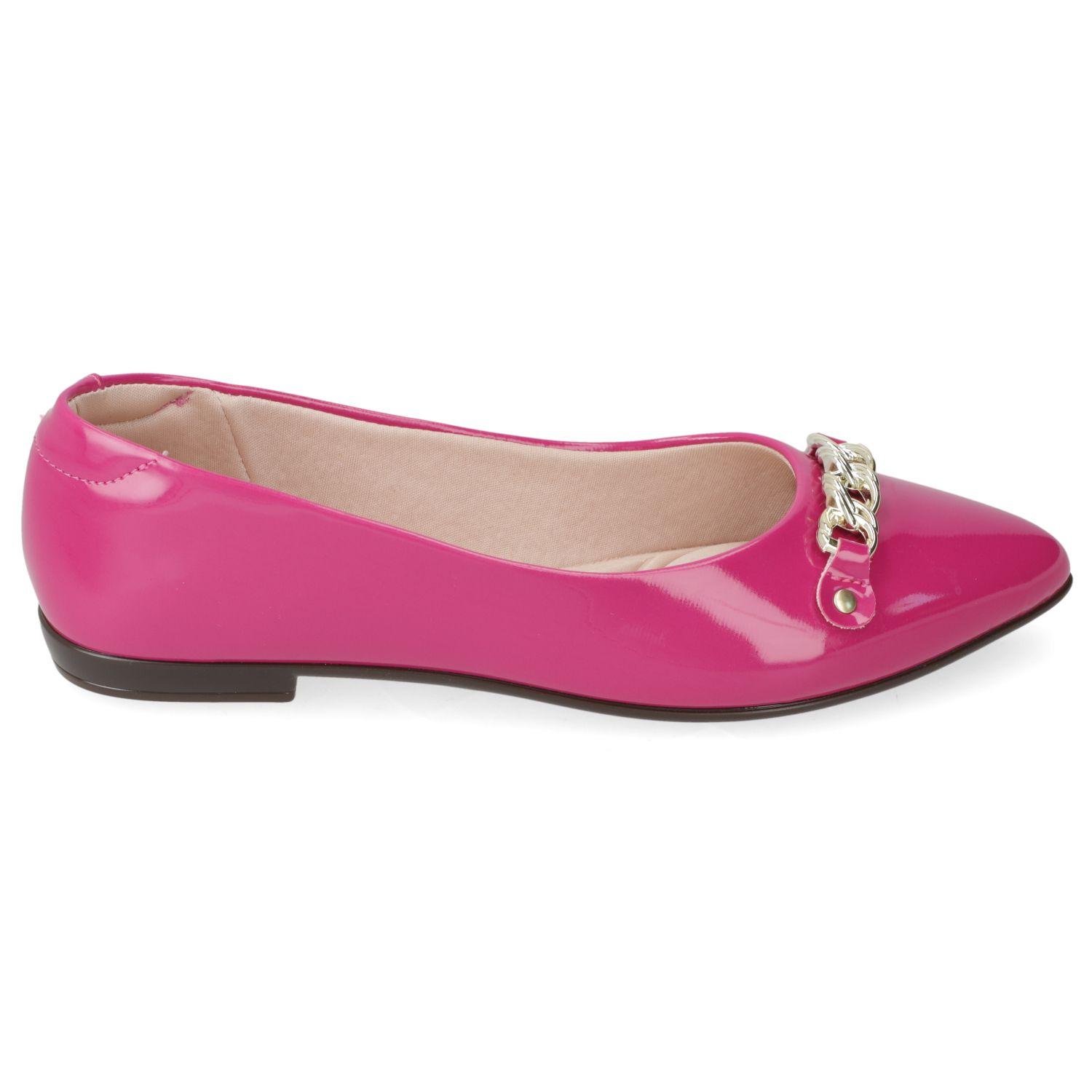 Ballerina Beira Rio Magenta Efecto Cuero-1