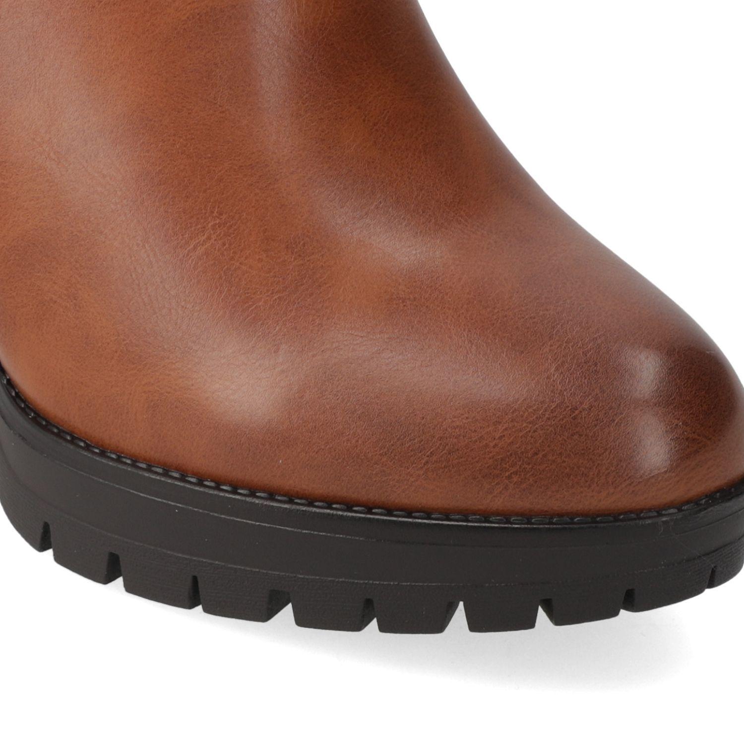 Botin Bombay Mujer New Walk Camel Taco 9,5 cm-3