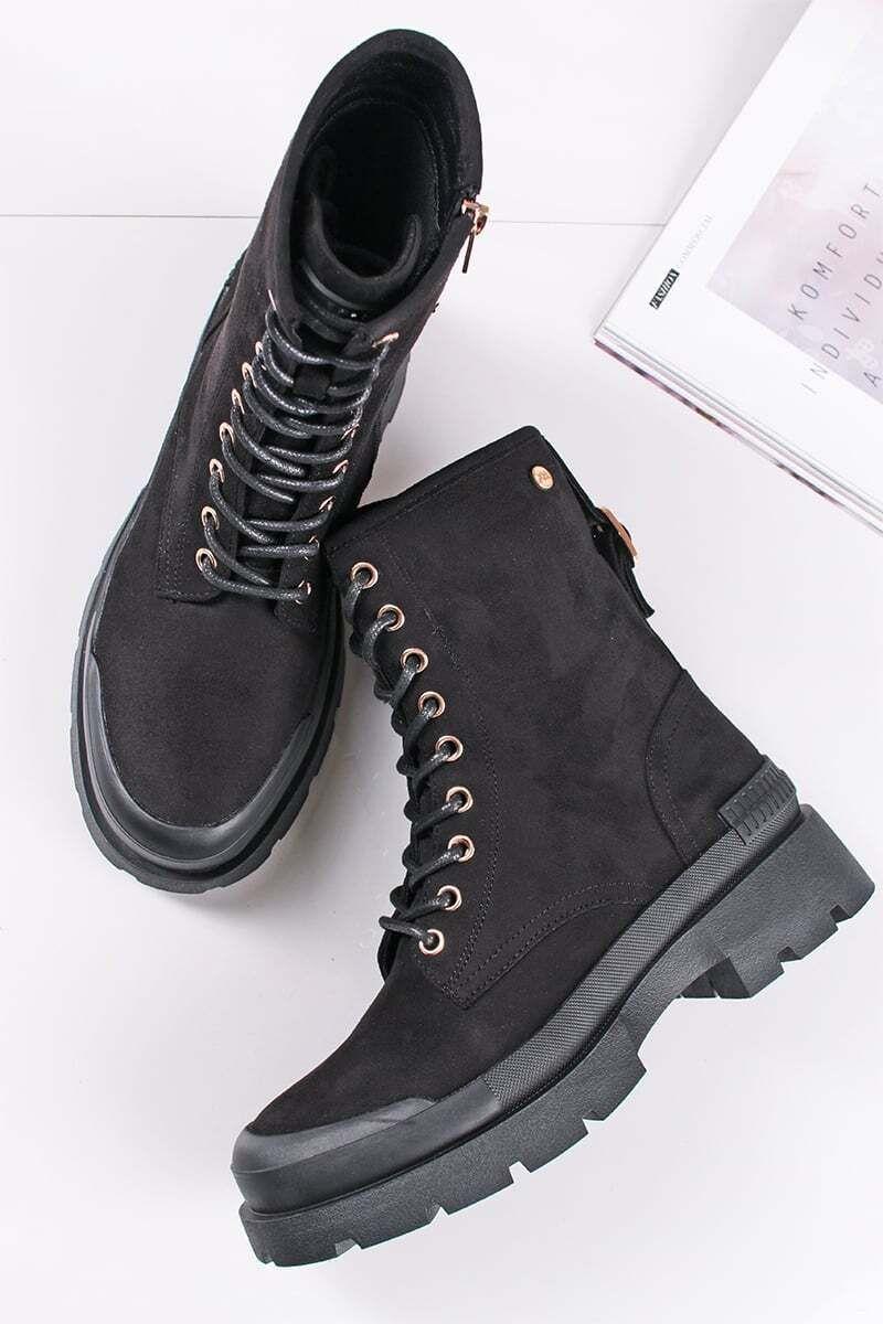 Botin Mujer Gamuza Negro 142025-NE XTI-5