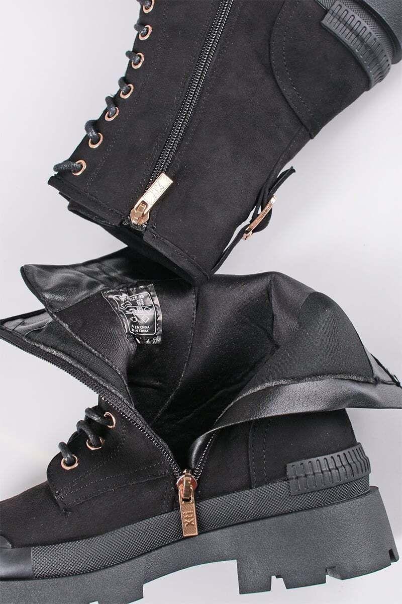 Botin Mujer Gamuza Negro 142025-NE XTI-6