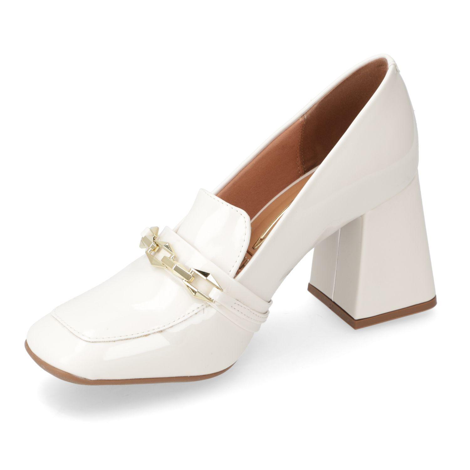 Zapato Taco Vizzano Blanco Taco 10 Cm Efecto Cuero-2