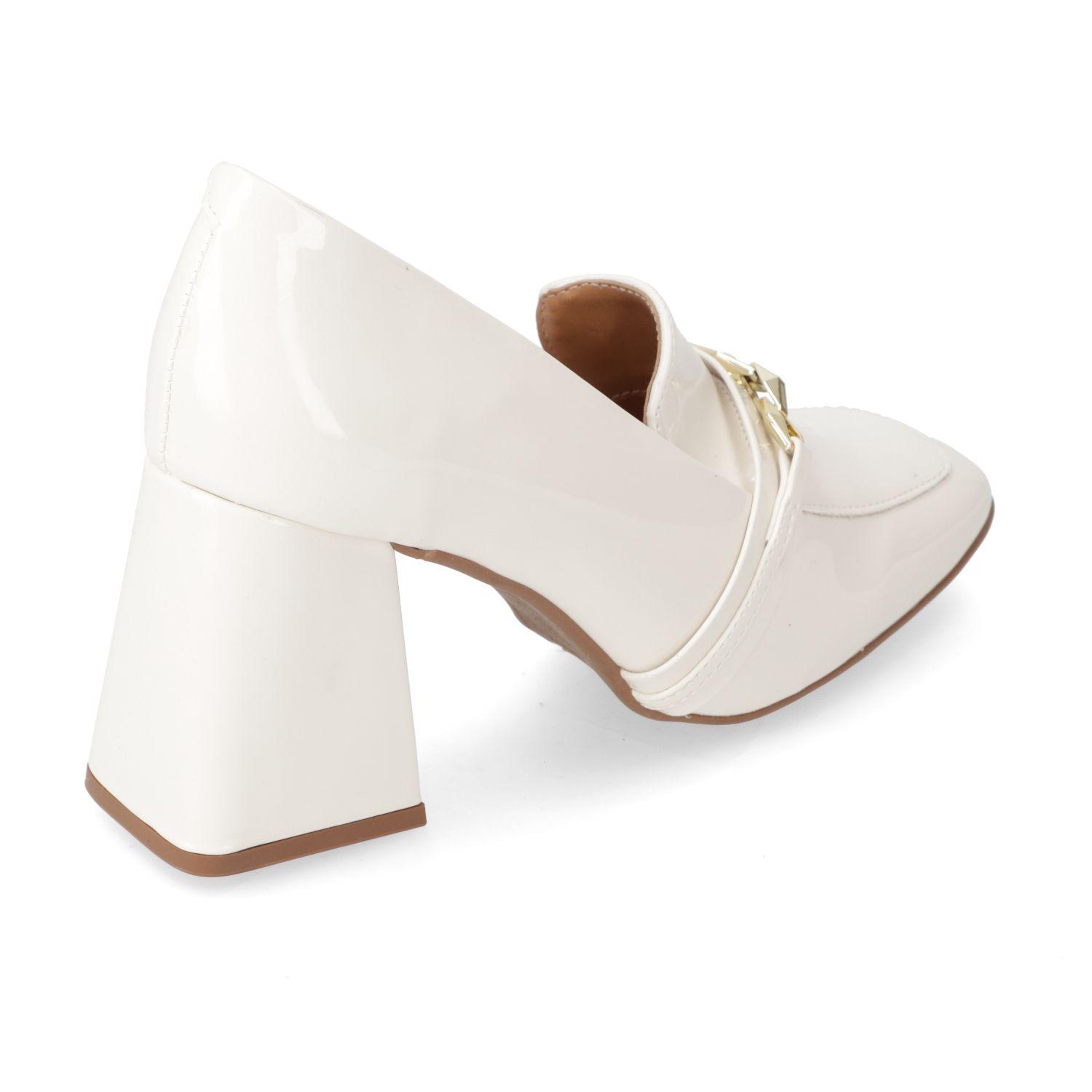 Zapato Taco Vizzano Blanco Taco 10 Cm Efecto Cuero-3
