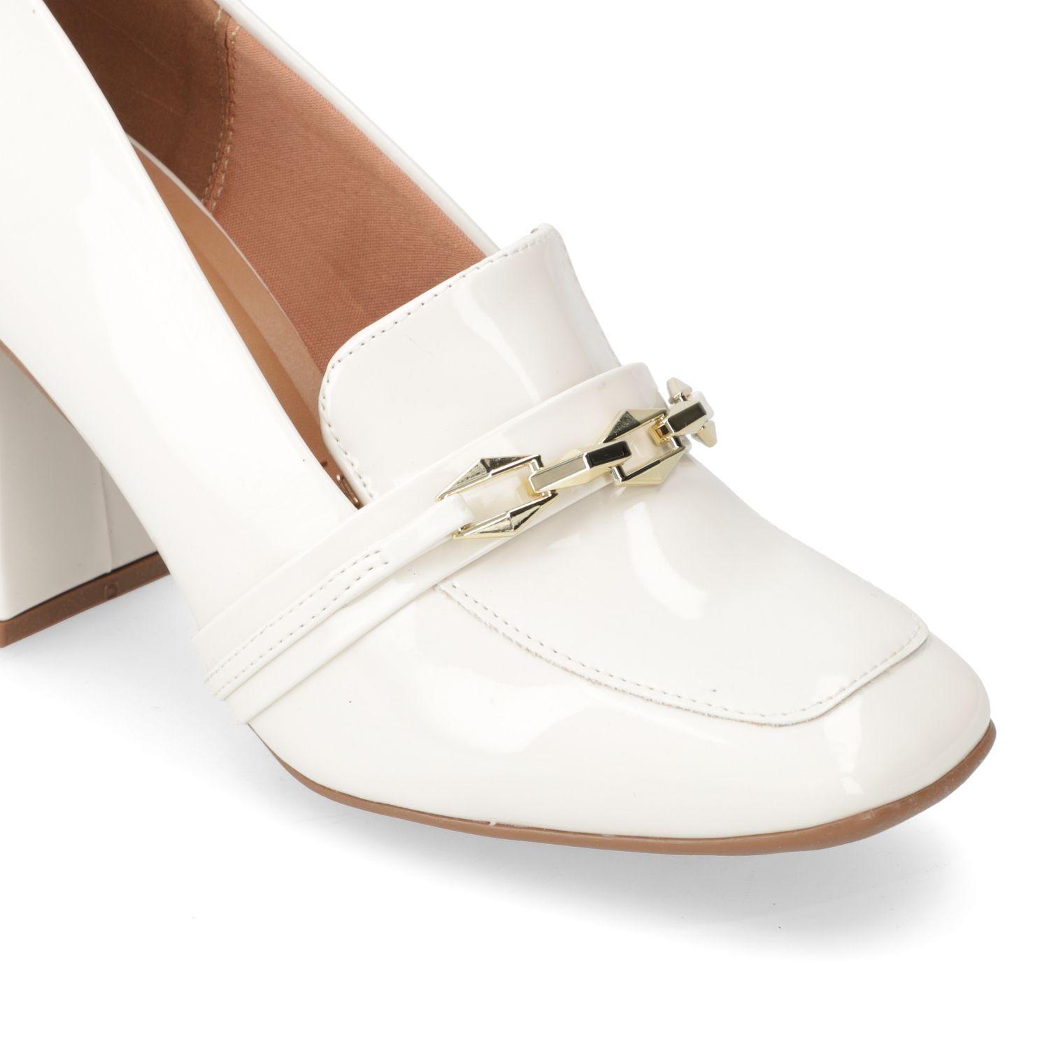 Zapato Taco Vizzano Blanco Taco 10 Cm Efecto Cuero-4