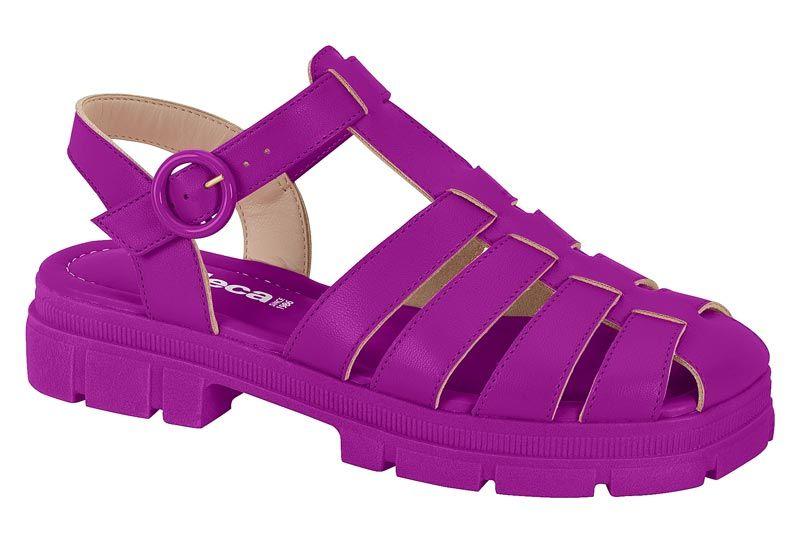 Sandalia Plana Moleca Morado 10886-6