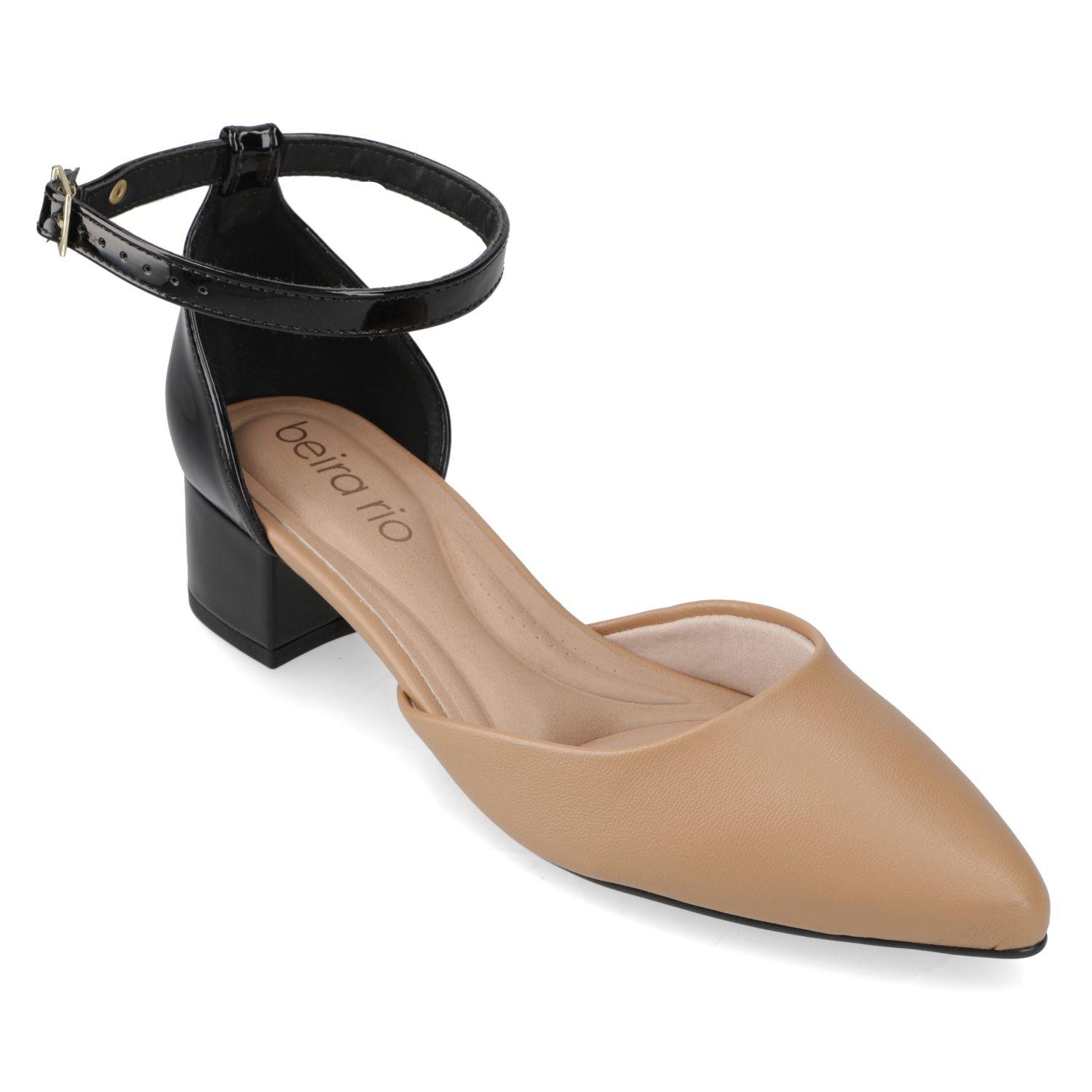 Stiletto Beira Rio Rojo Taco Ancho 5 Cm-0
