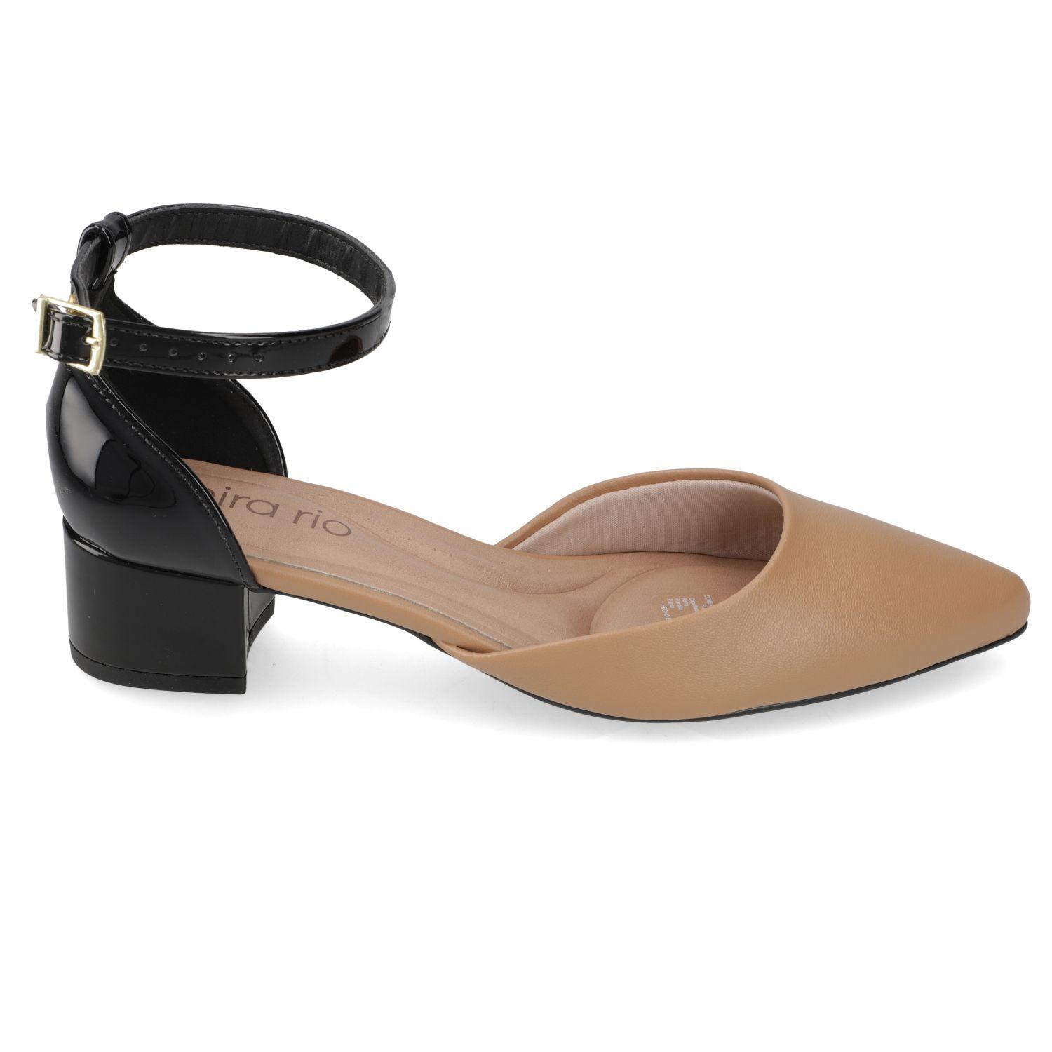 Stiletto Beira Rio Rojo Taco Ancho 5 Cm-1
