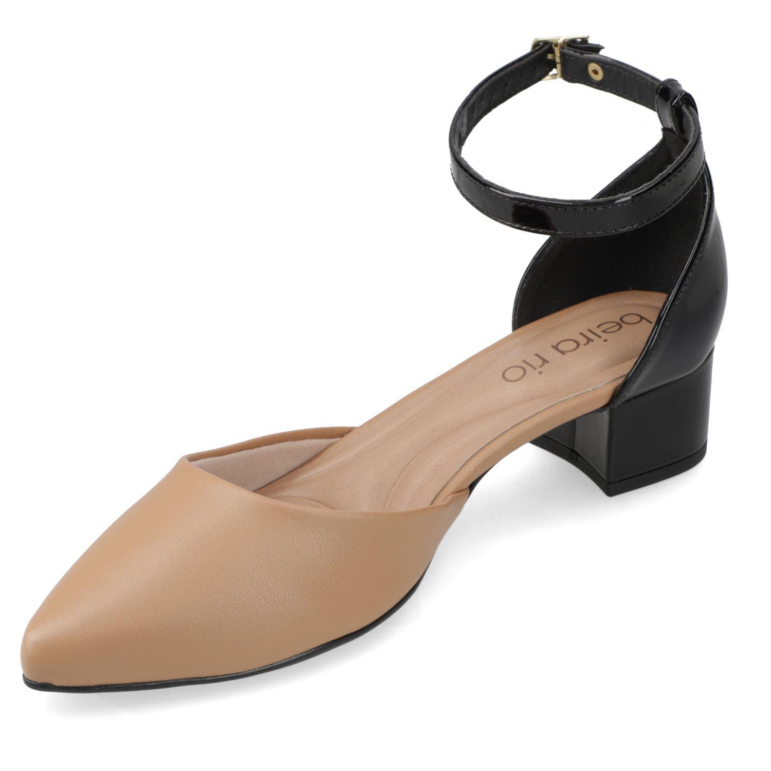 Stiletto Beira Rio Rojo Taco Ancho 5 Cm-2