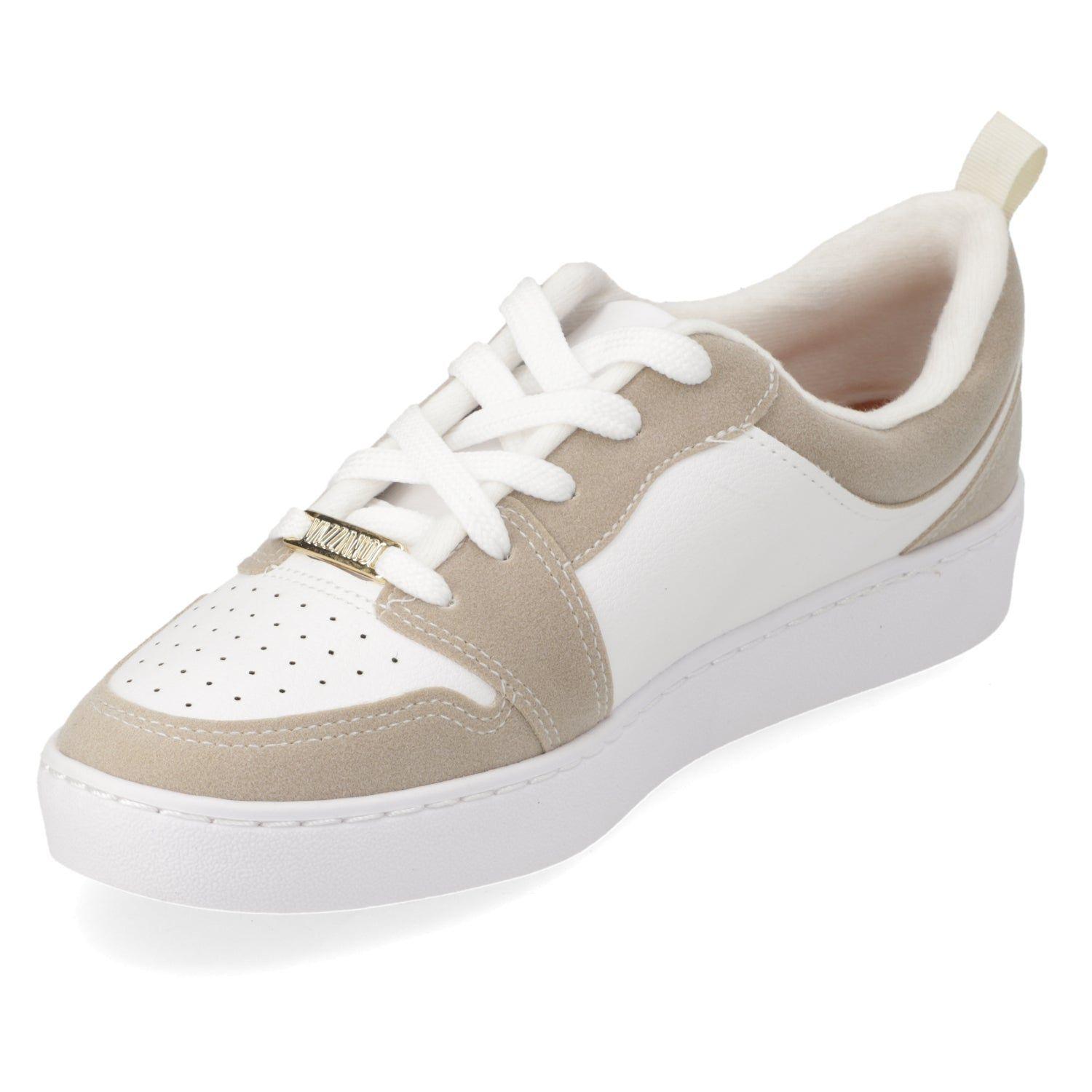 Zapatilla Mujer Vizzano Blanca con Beige-2