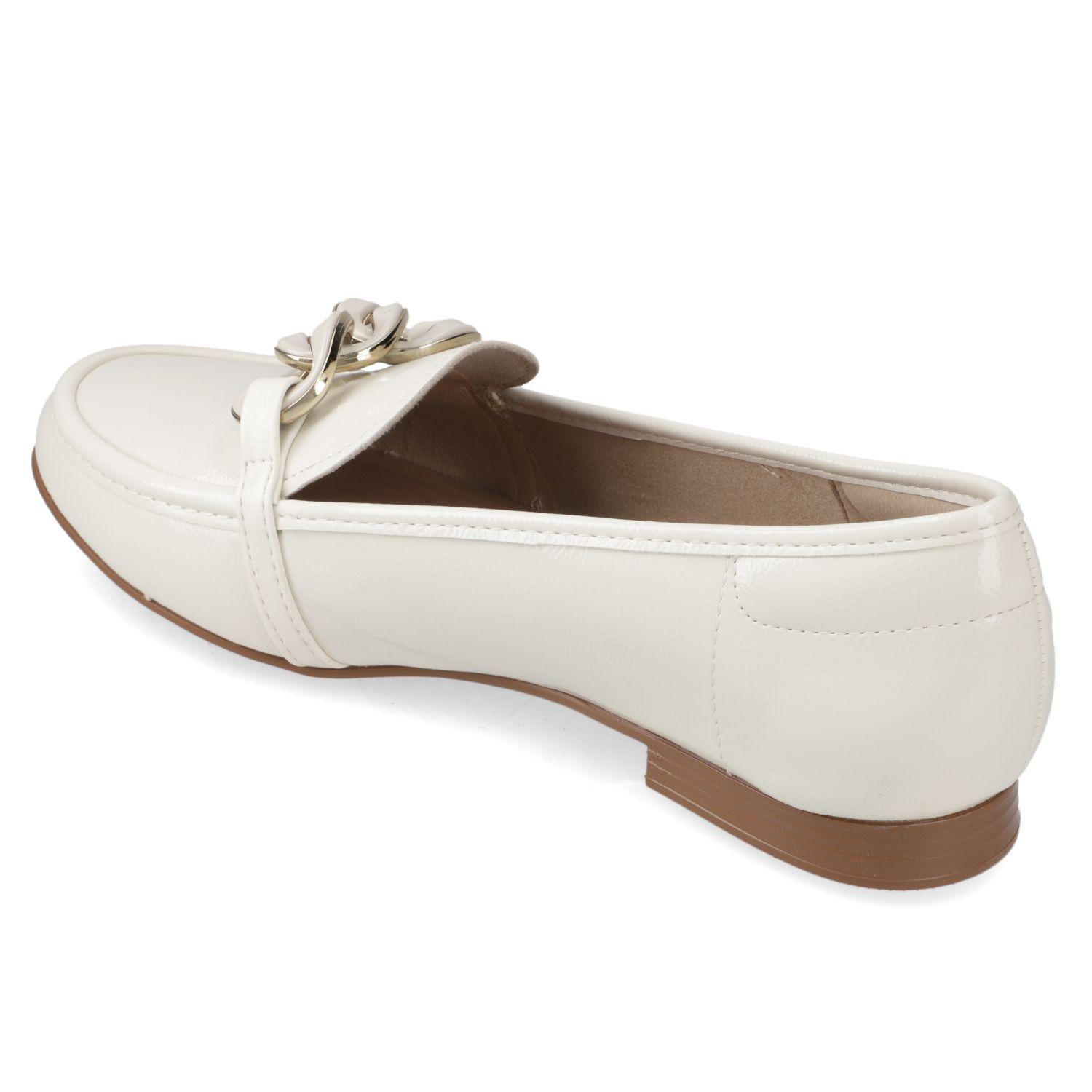 Mocasin Beira Rio Blanco Efecto Cuero  Blanco Off Verniz Glam-3