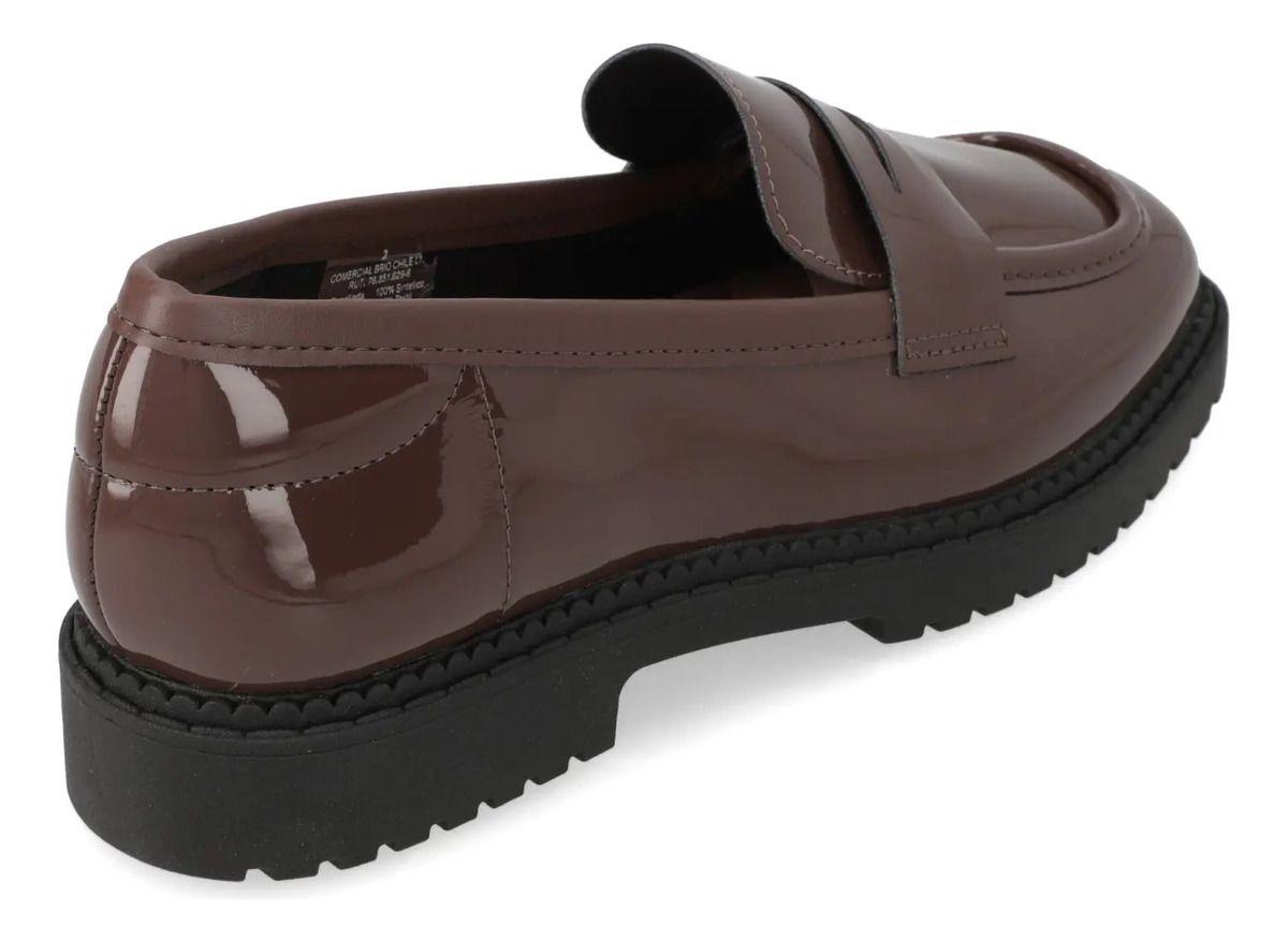 Mocasines Charol Chocolate Moleca-3