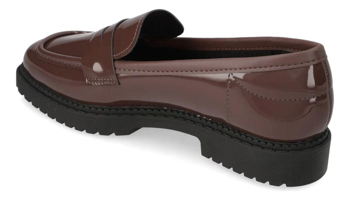 Mocasines Charol Chocolate Moleca-4