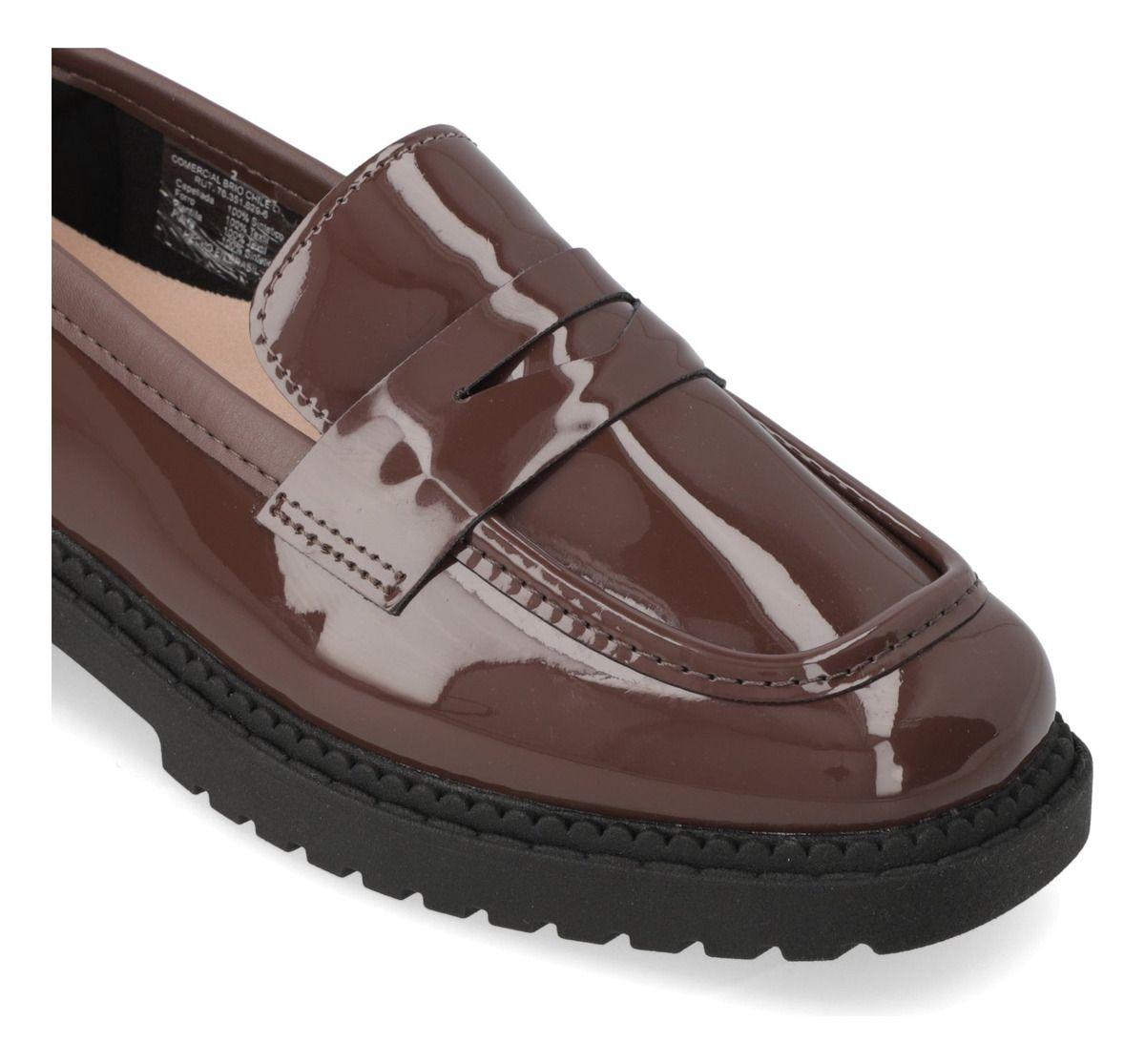 Mocasines Charol Chocolate Moleca-5