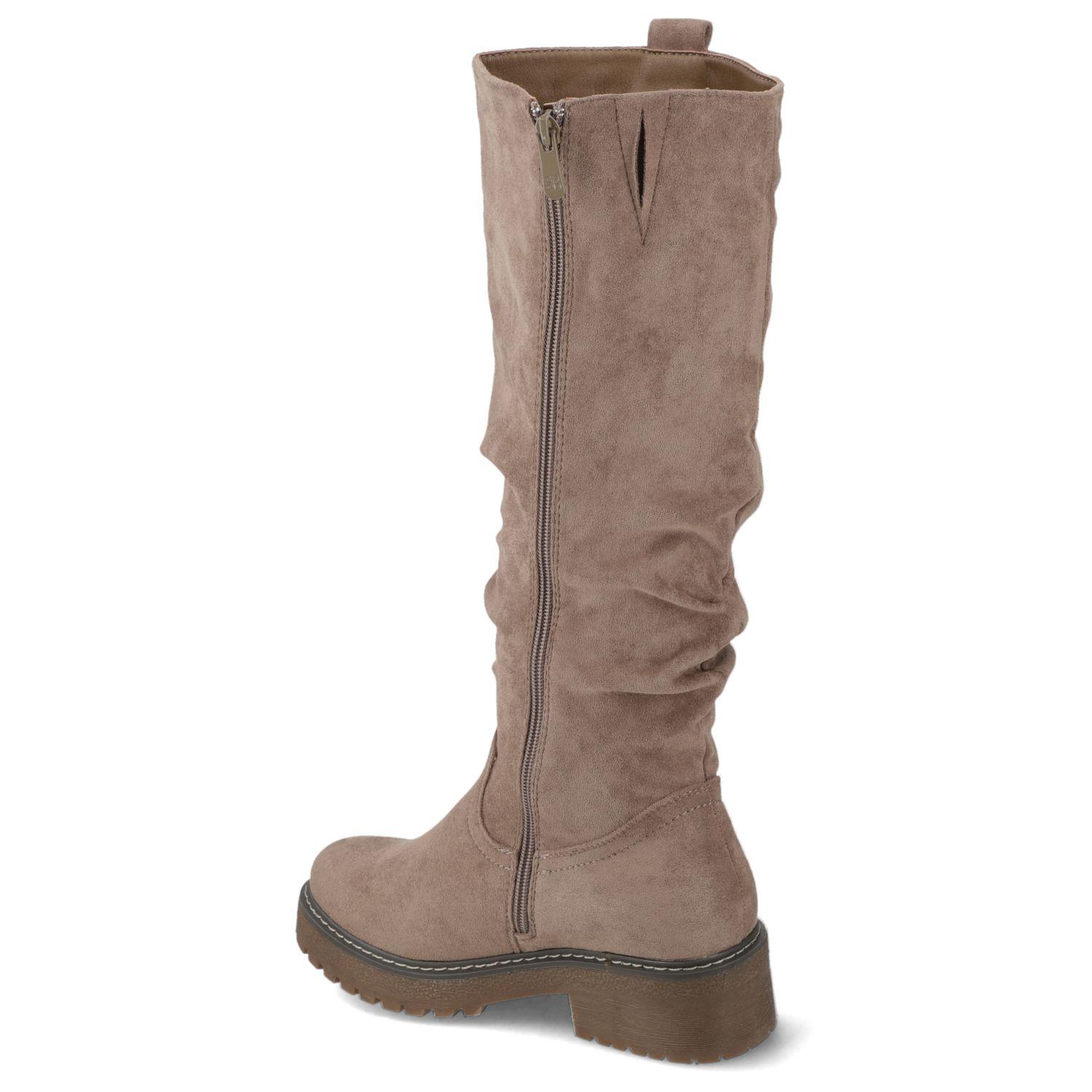 Bota Plana Taupe New Walk-3