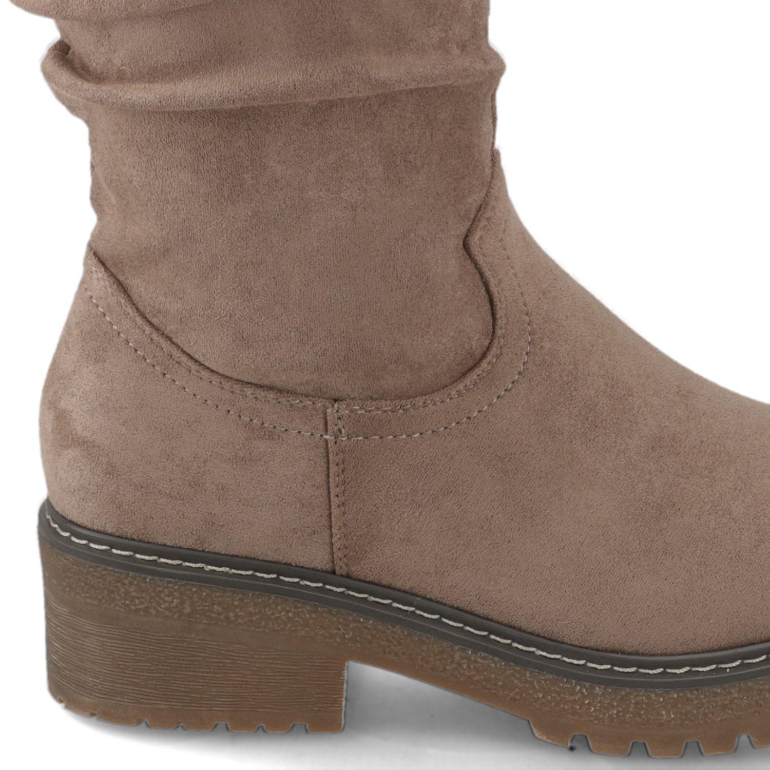 Bota Plana Taupe New Walk-5