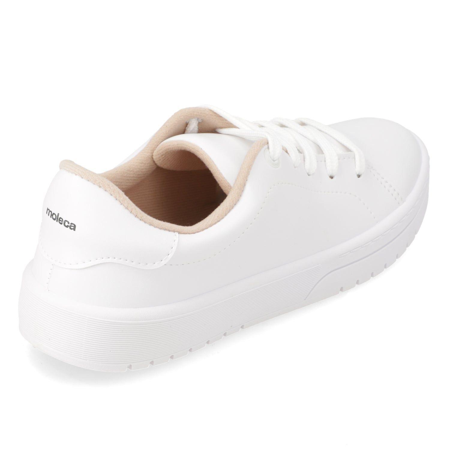 Zapatillas Casuales Blancas Moleca-4