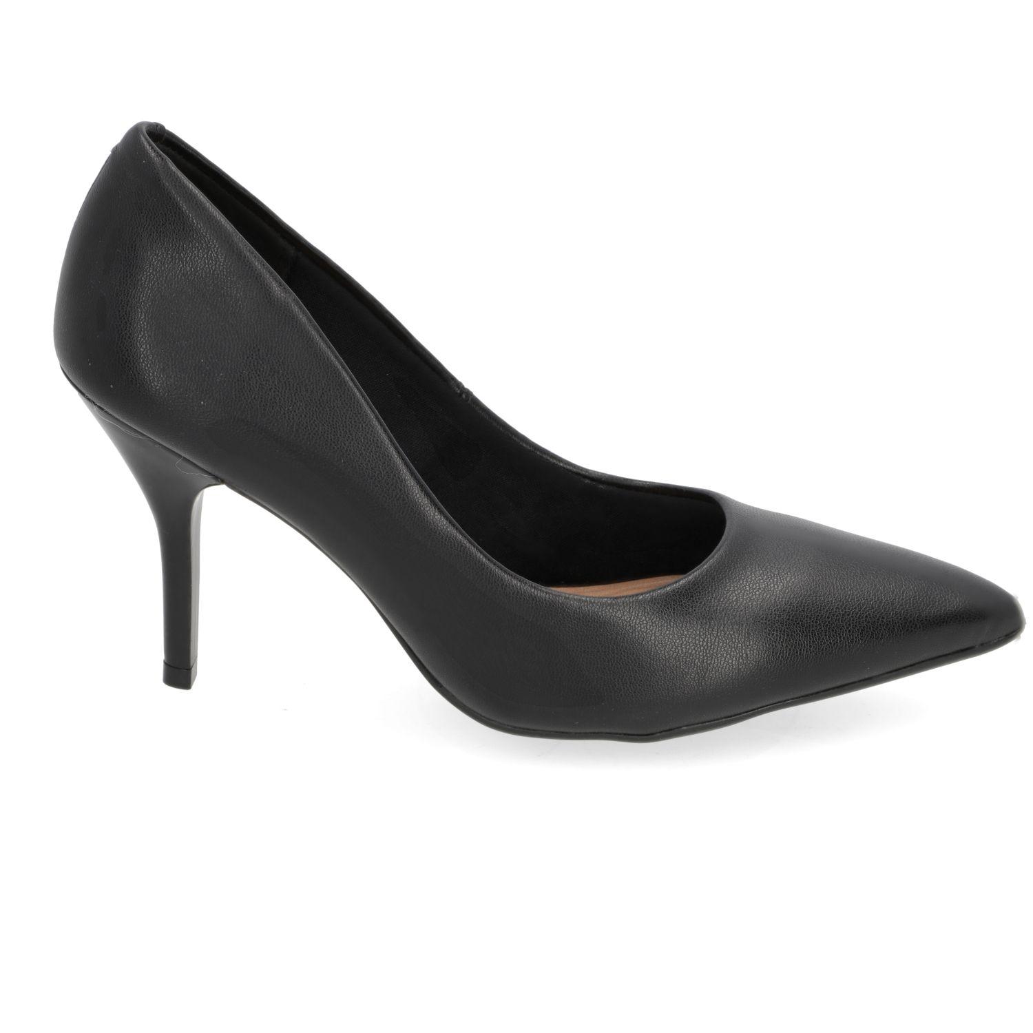 Stiletto Beira Rio Negro Taco 10 Cm Efecto Cuero  Negro Napa Turim-0