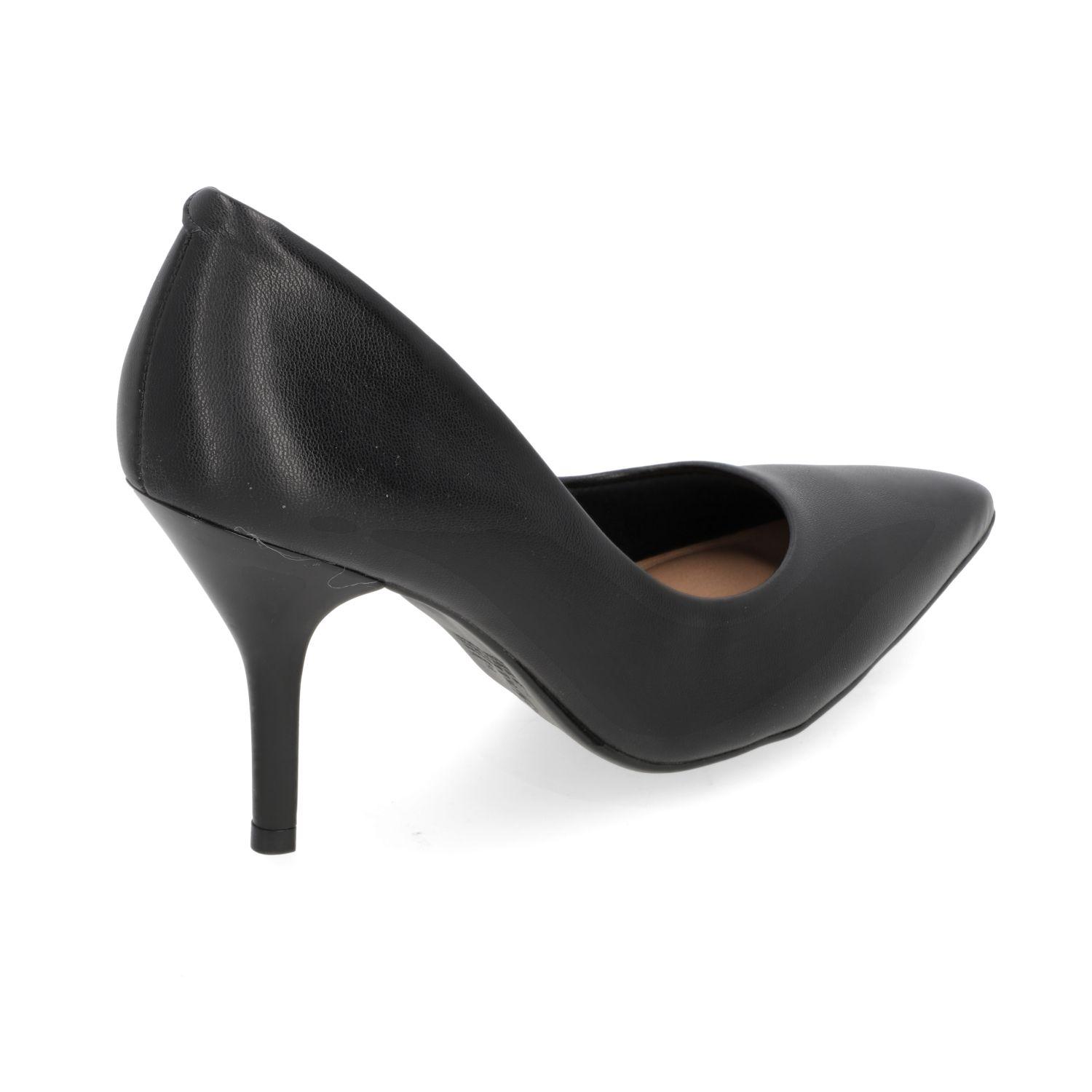 Stiletto Beira Rio Negro Taco 10 Cm Efecto Cuero  Negro Napa Turim-3