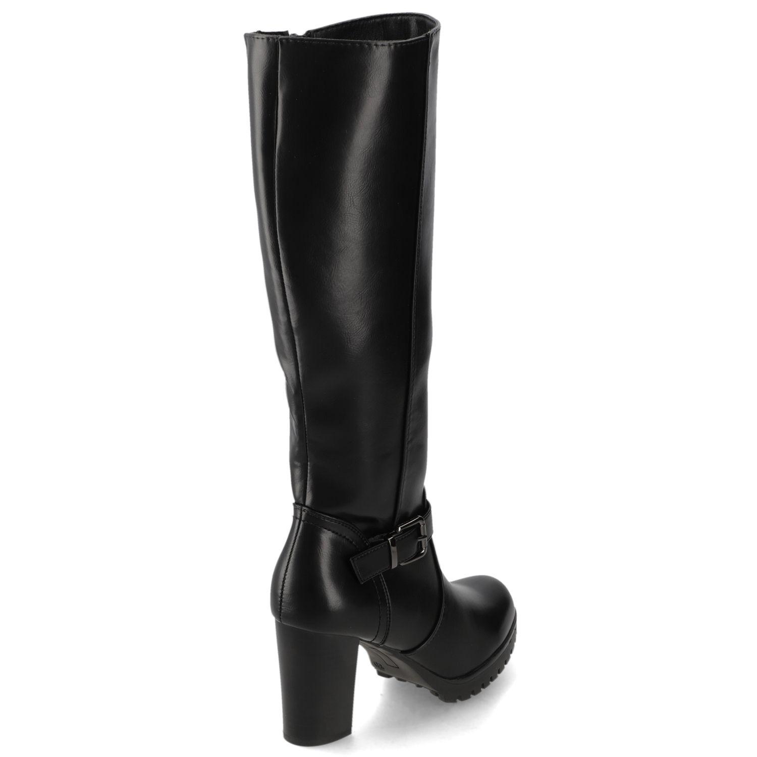 Bota Taco Ancho Negro New Walk-4