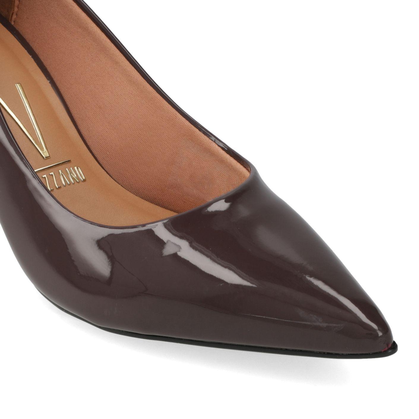 Stiletto 7 cm Cacao Efecto Charol Vizzano-5