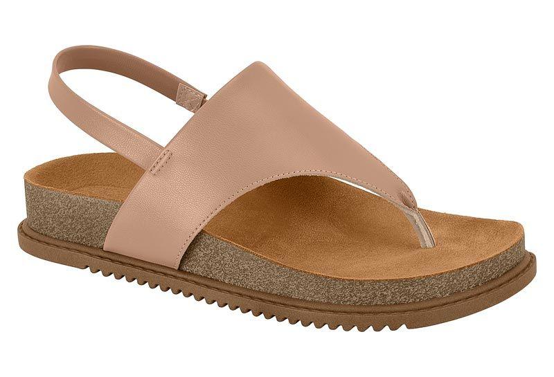 Sandalia Plana Beira Rio Nude 14566-5