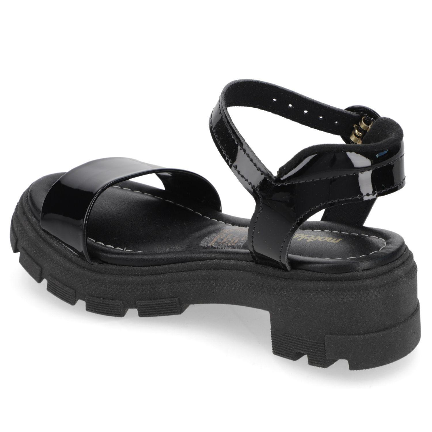 Sandalia Negra Niña con Plataforma Molekinha-2