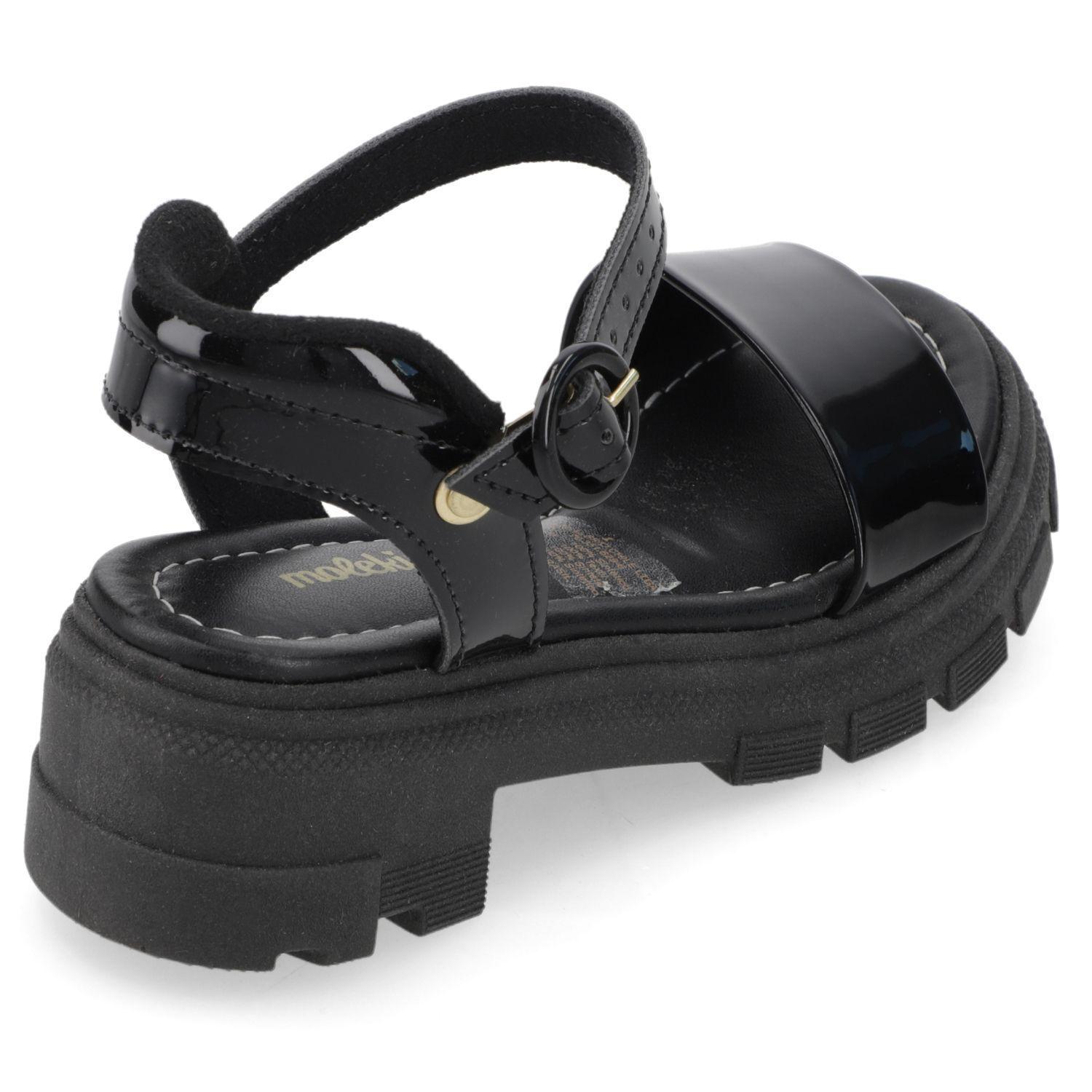 Sandalia Negra Niña con Plataforma Molekinha-4