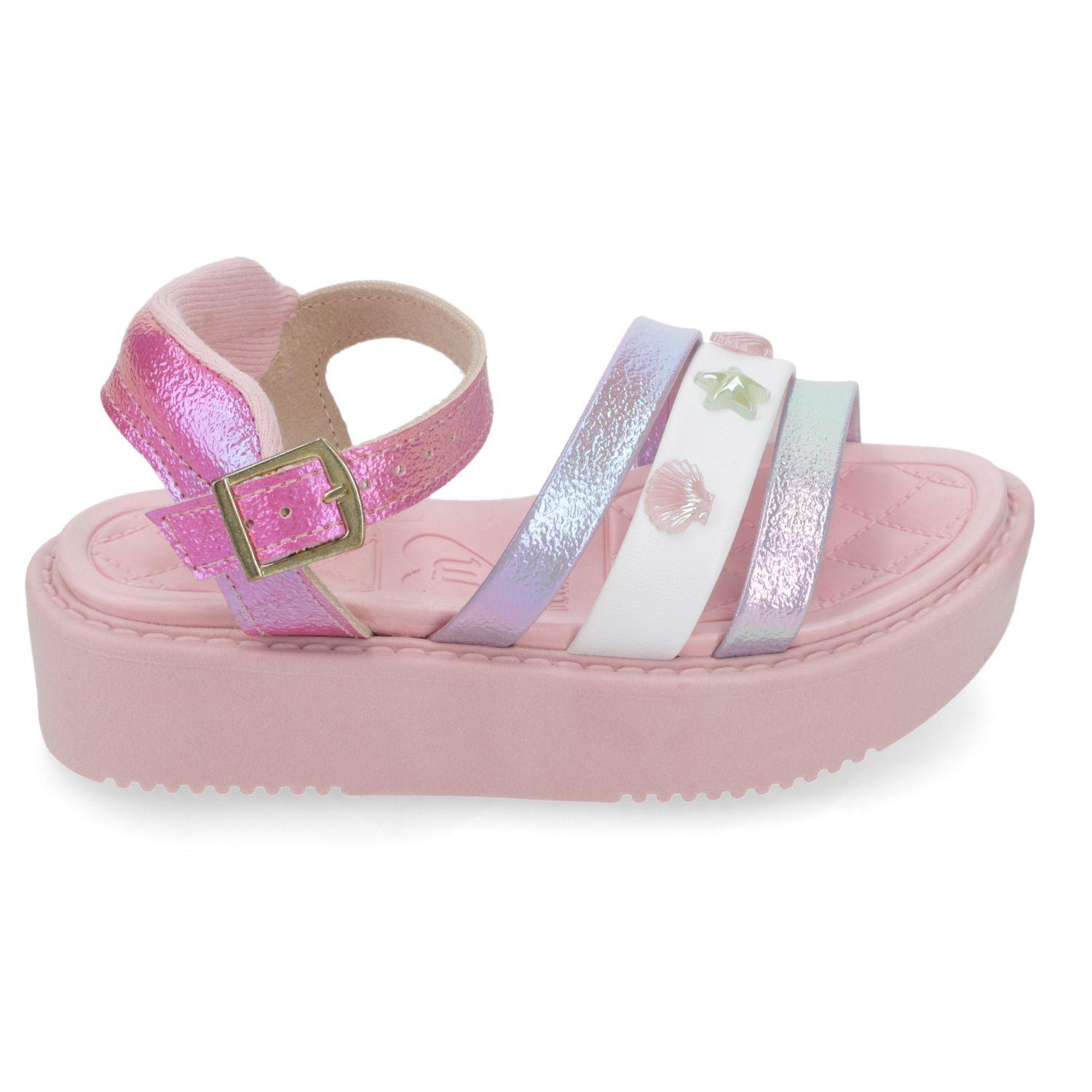 Sandalia Molekinha Rosado con Estrellas y Conchitas-1